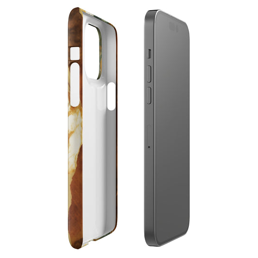 Geode Scale | Amber & Green Marble iPhone Case