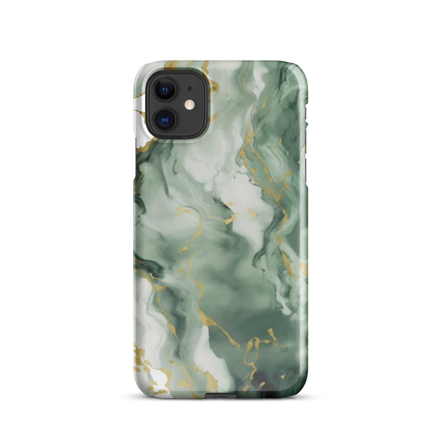 Matcha | Dark Green & Gold iPhone Case