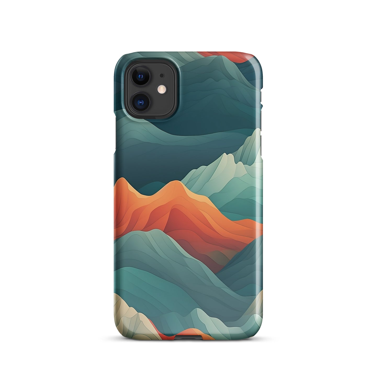 Iridescent Mountains | Multi Color Mountains Design iPhone Case