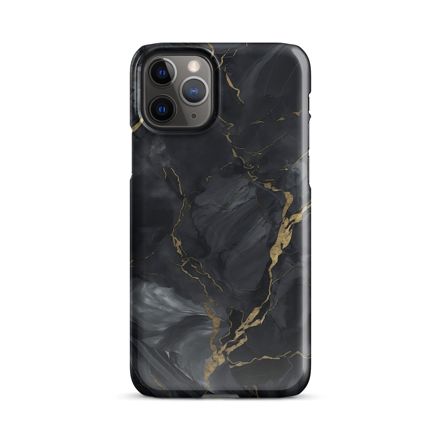 Obsidian Aurum | Black & Gold Marble Design iPhone Case