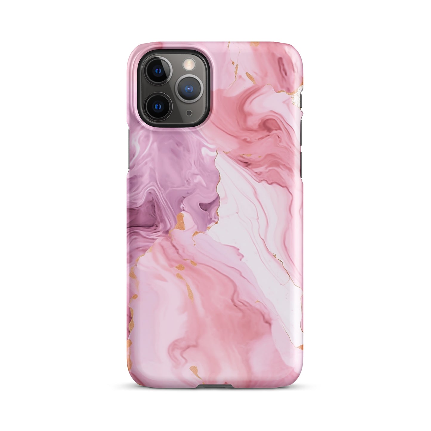 Petal Veins | Pink Marble Color Design iPhone Case
