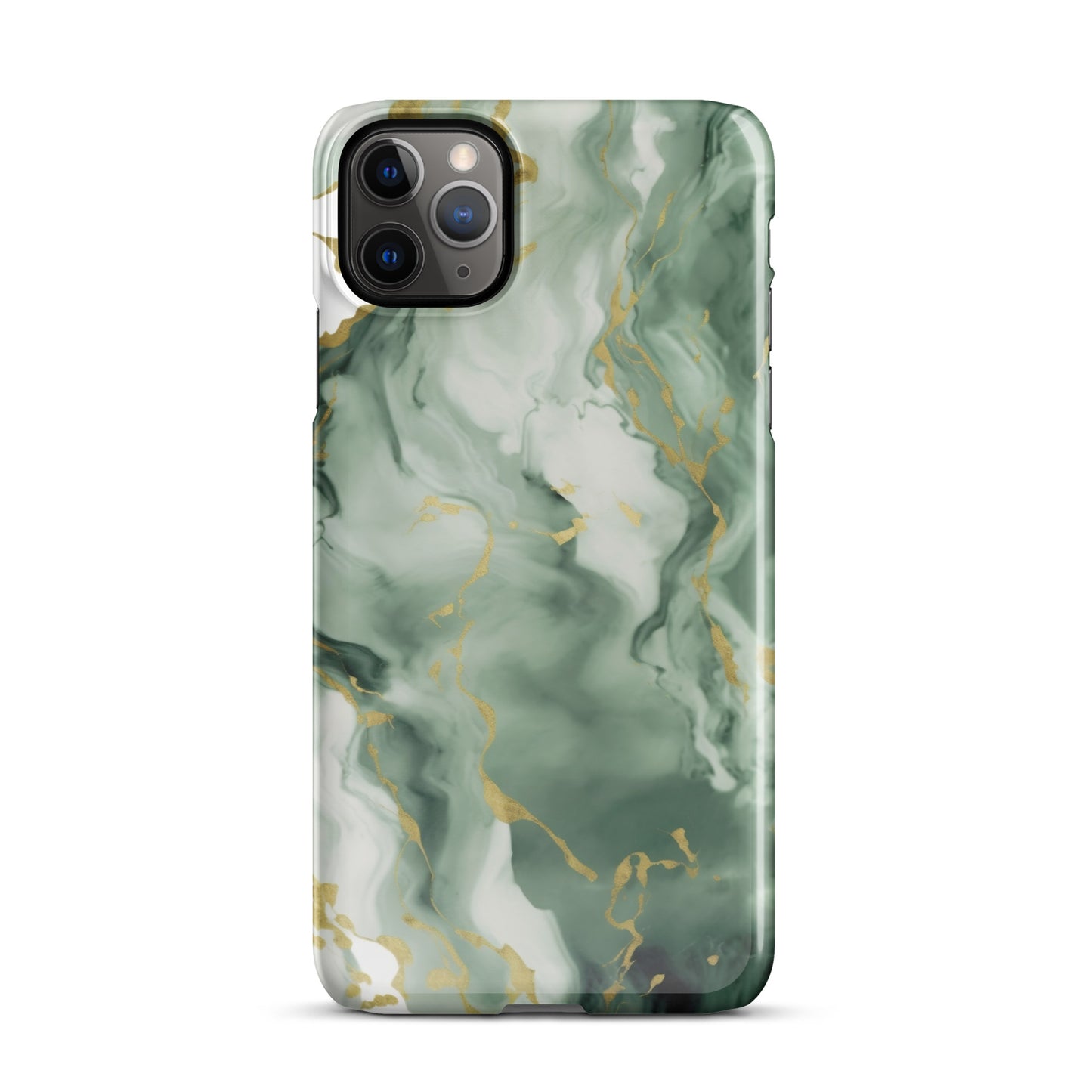 Matcha | Dark Green & Gold iPhone Case