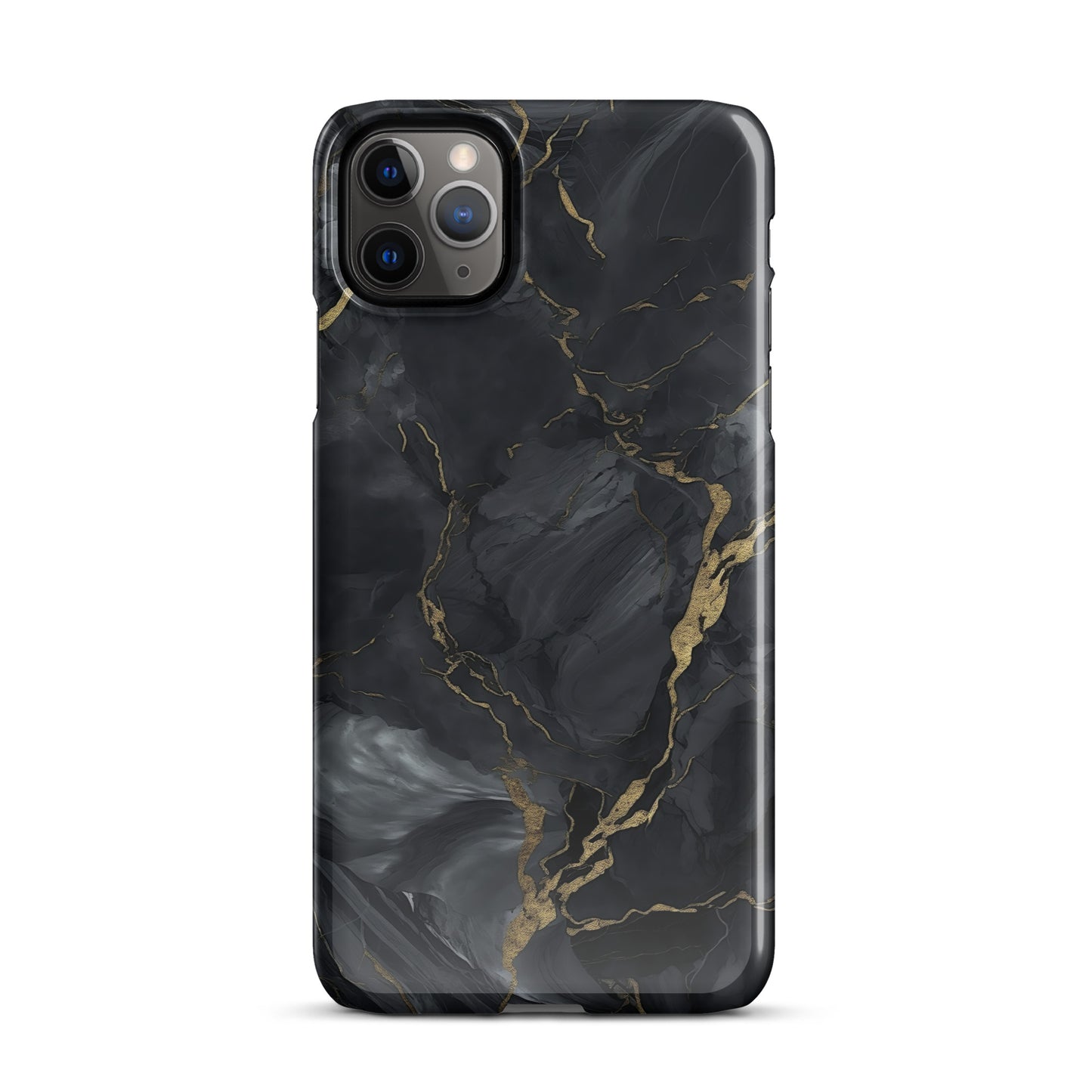Obsidian Aurum | Black & Gold Marble Design iPhone Case
