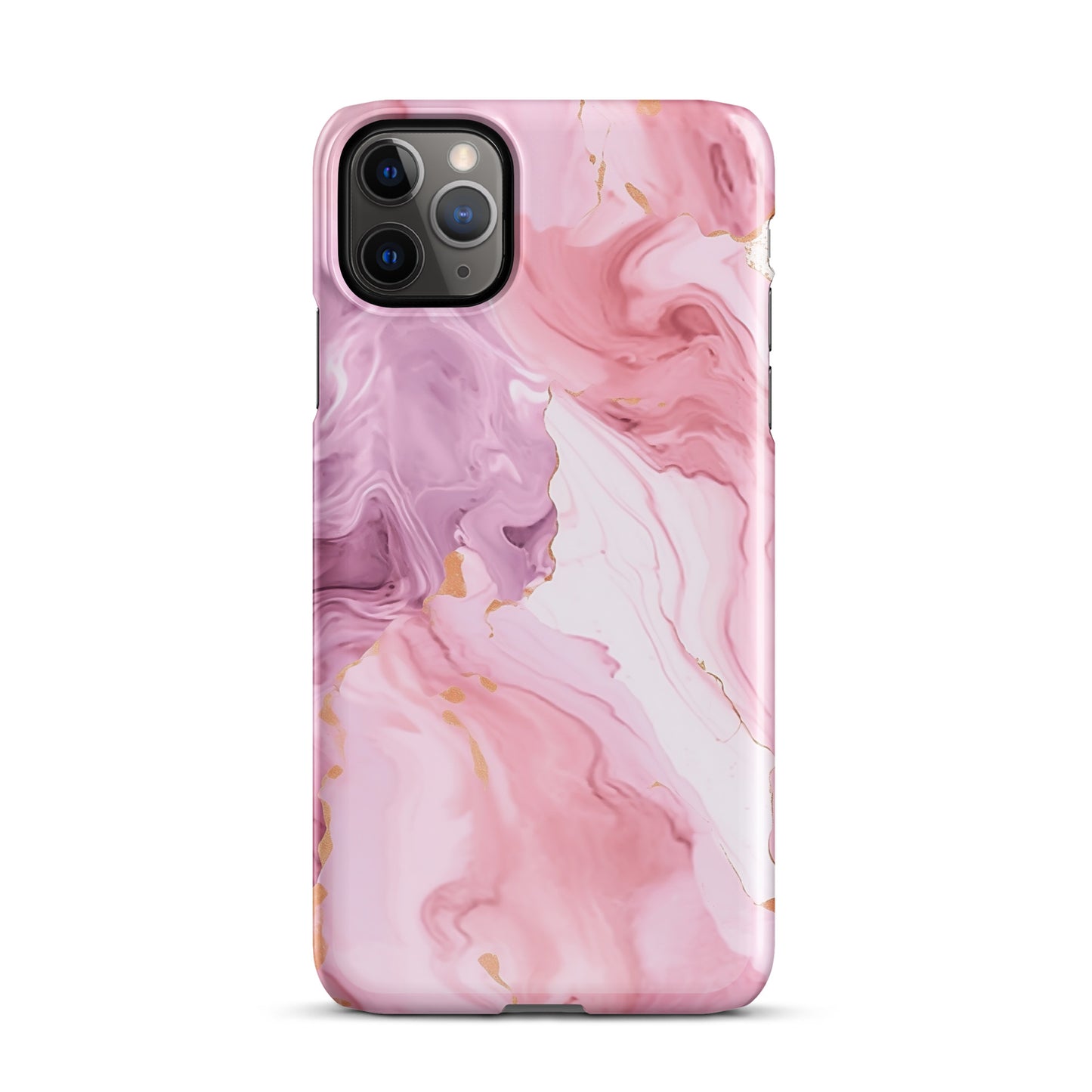 Petal Veins | Pink Marble Color Design iPhone Case
