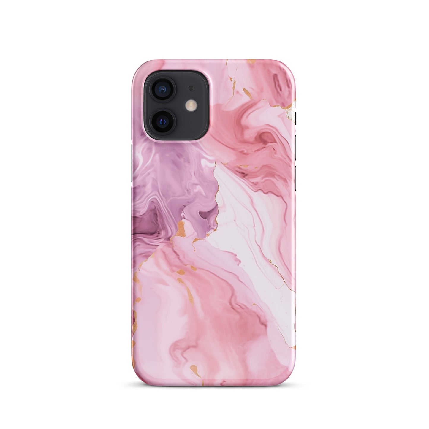 Petal Veins | Pink Marble Color Design iPhone Case