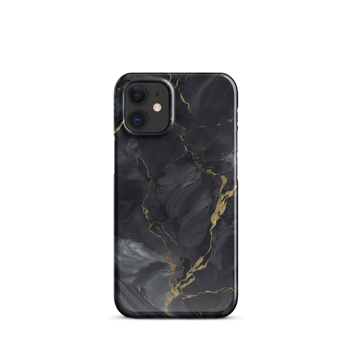 Obsidian Aurum | Black & Gold Marble Design iPhone Case