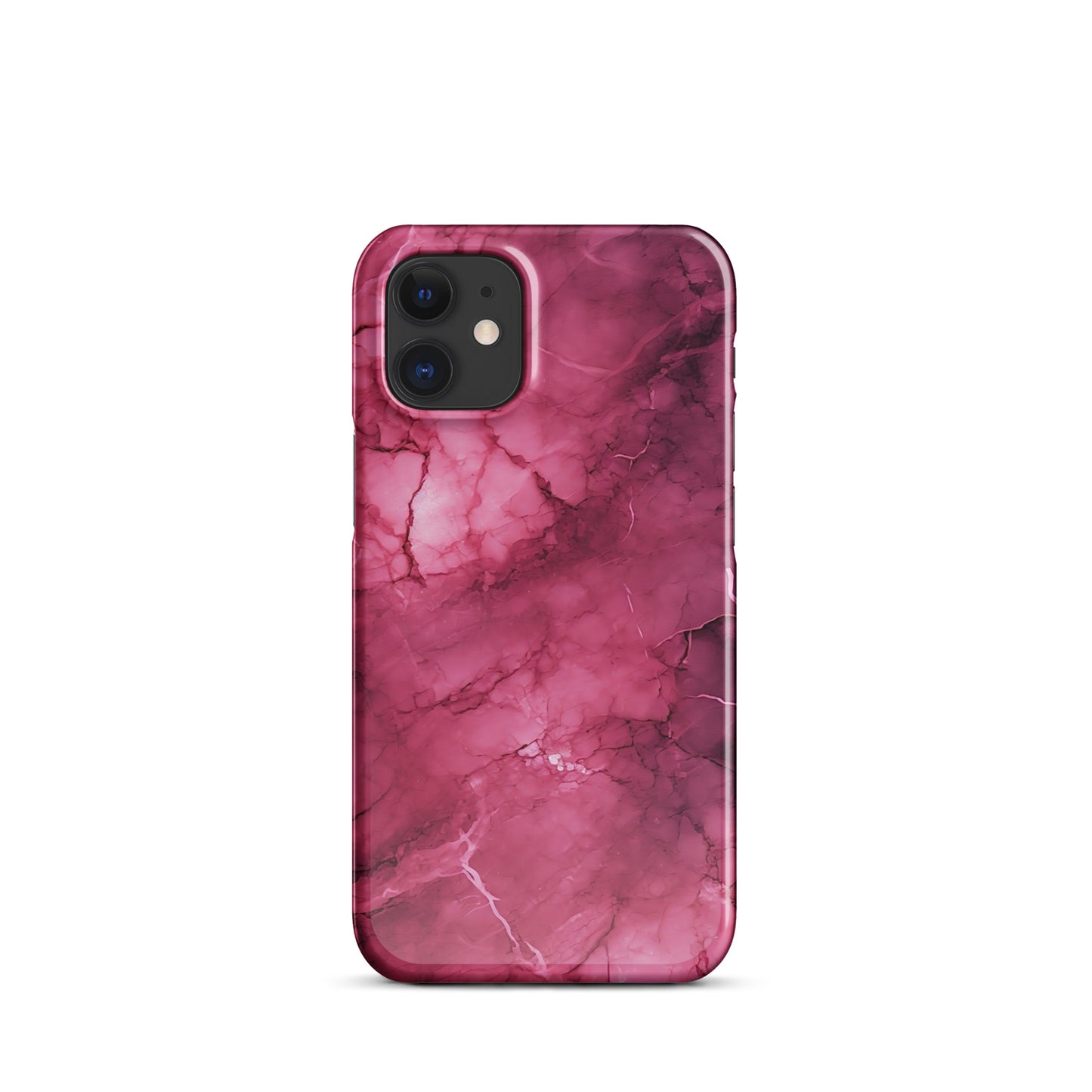 Noir Pink | Dark Pink Marble Design iPhone Case