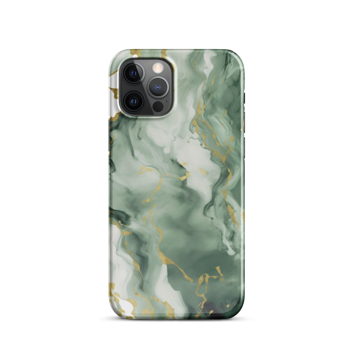 Matcha | Dark Green & Gold iPhone Case