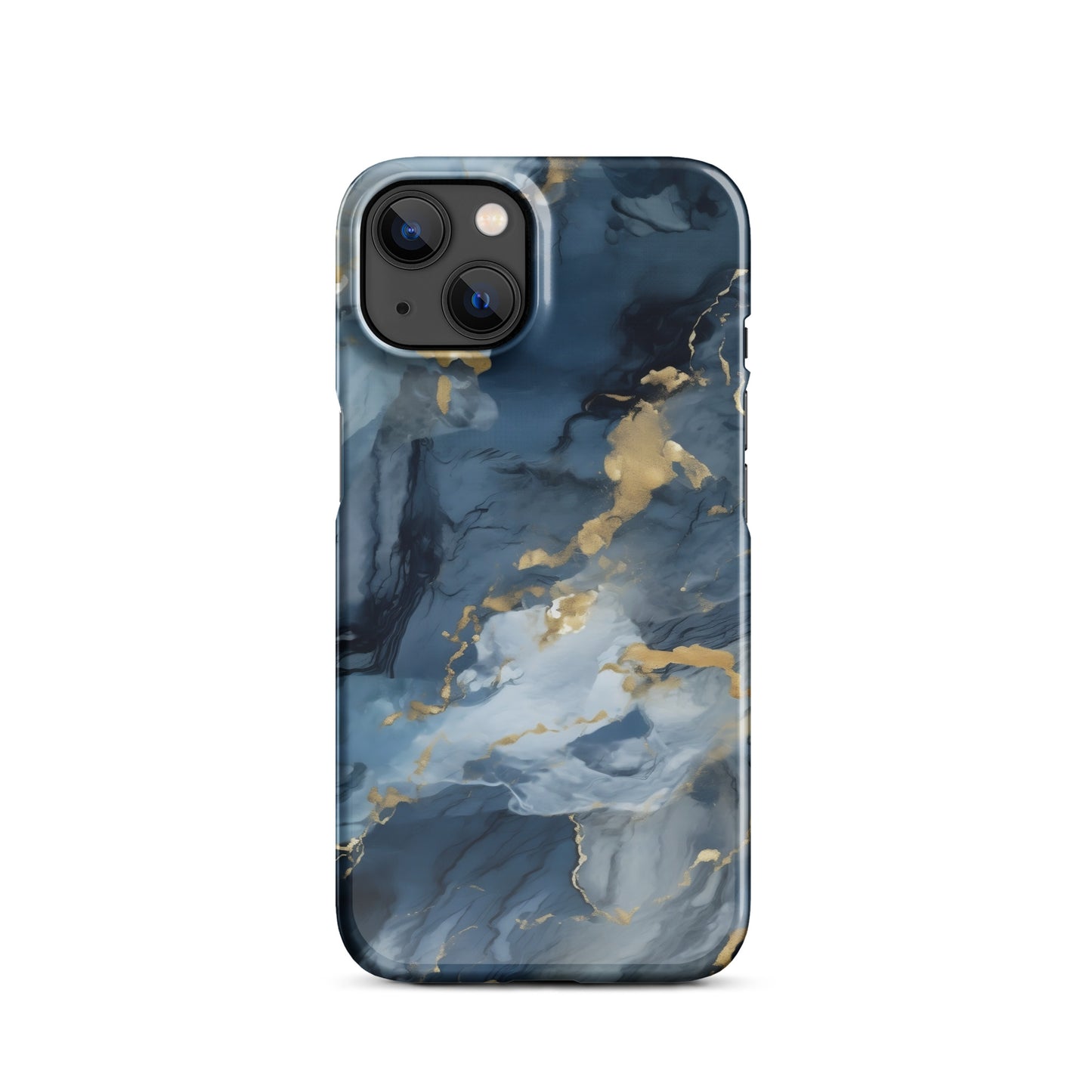 Nightstorm | Dark Blue & Gold Marble iPhone Case