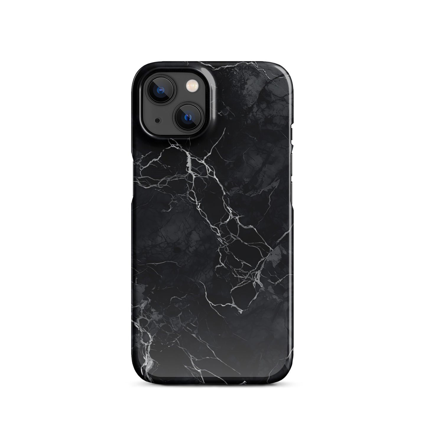 Onyx Opulence | Black Marble Design iPhone Case
