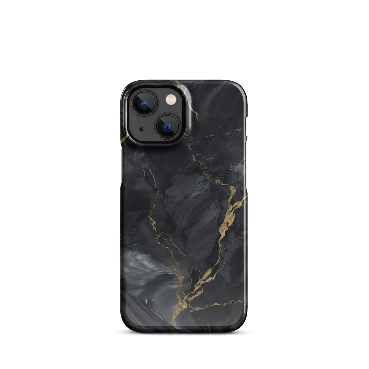 Obsidian Aurum | Black & Gold Marble Design iPhone Case