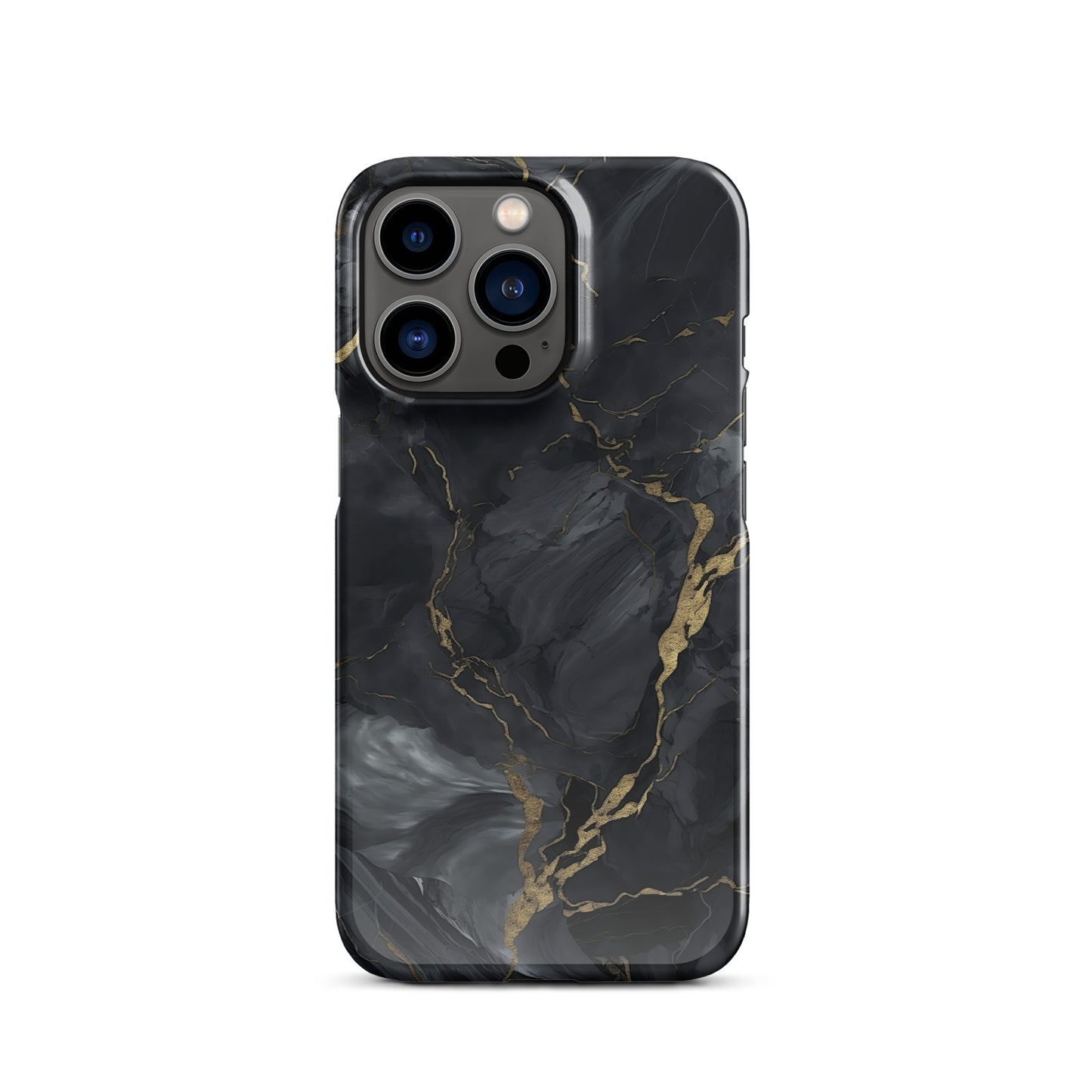 Obsidian Aurum | Black & Gold Marble Design iPhone Case