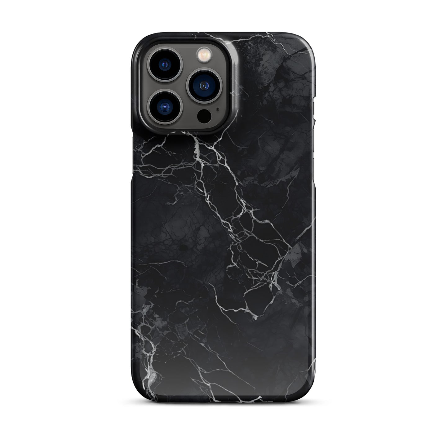 Onyx Opulence | Black Marble Design iPhone Case