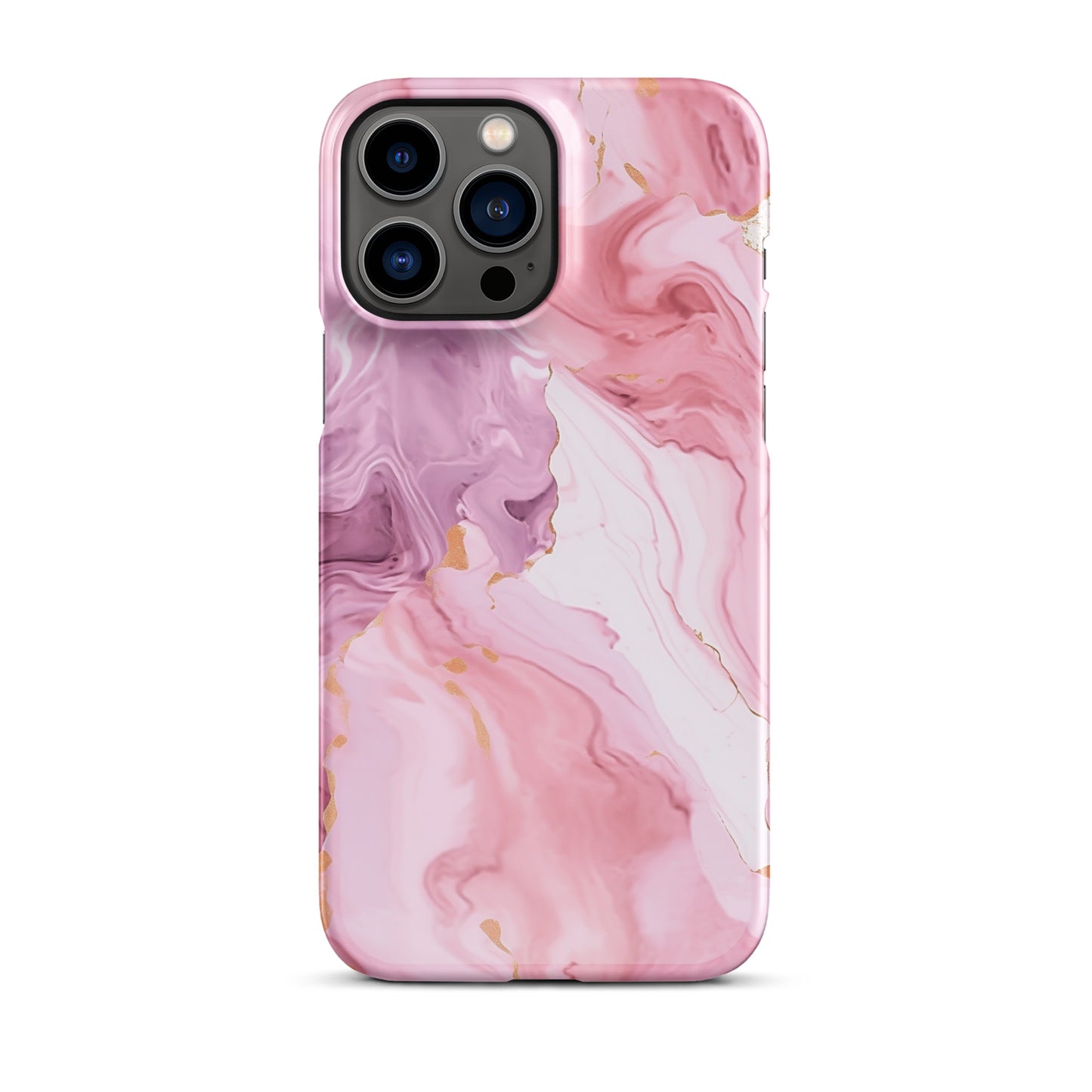 Petal Veins | Pink Marble Color Design iPhone Case