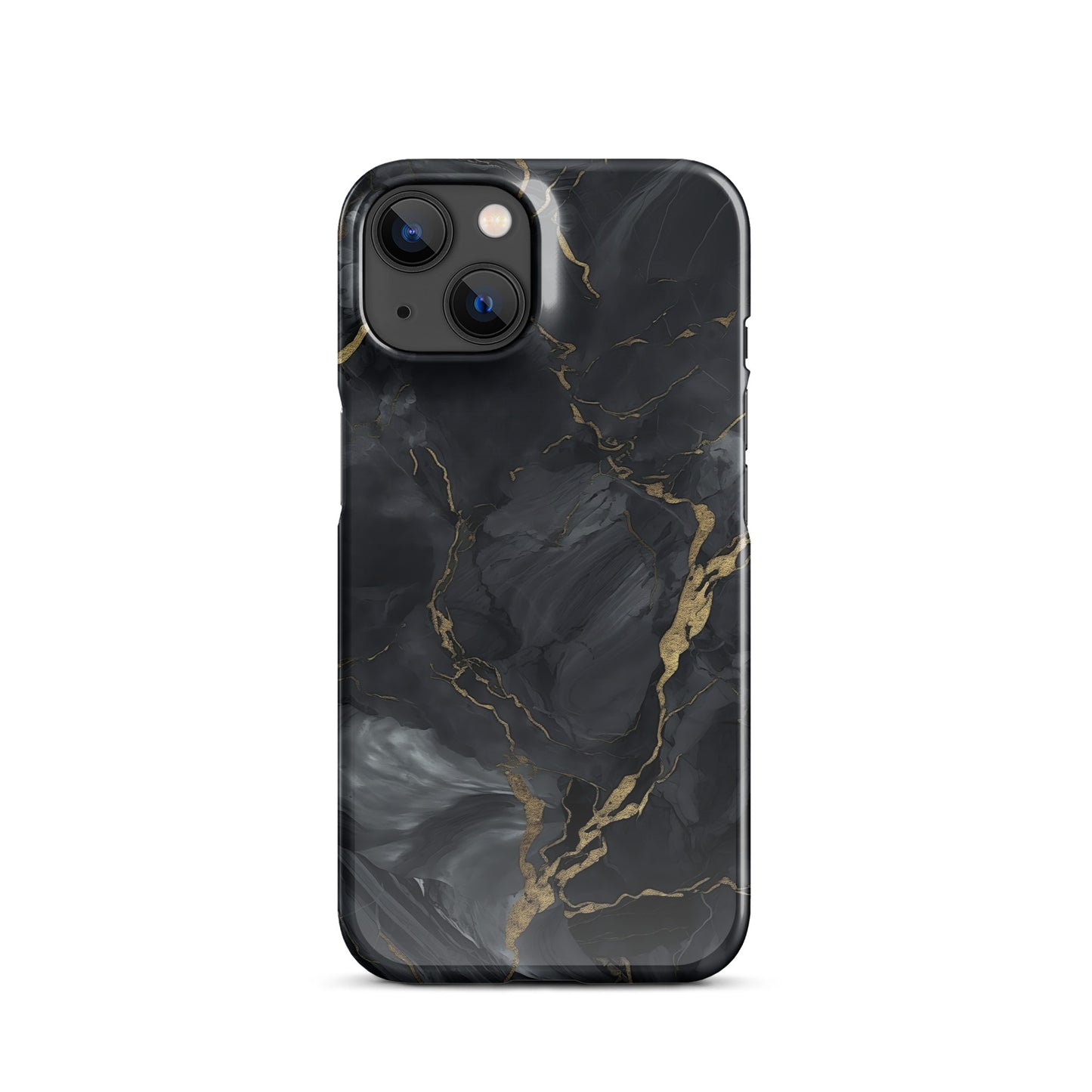 Obsidian Aurum | Black & Gold Marble Design iPhone Case