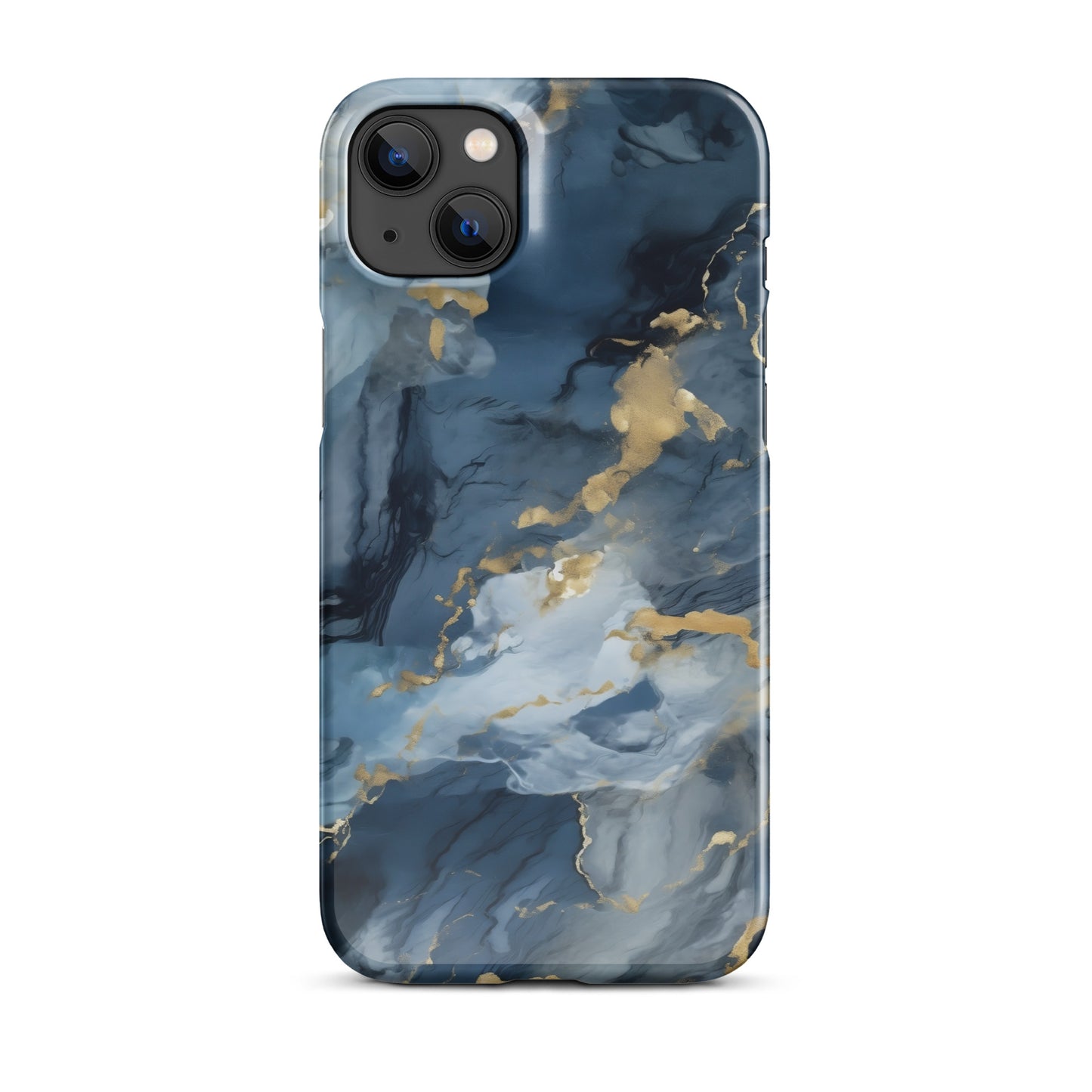 Nightstorm | Dark Blue & Gold Marble iPhone Case