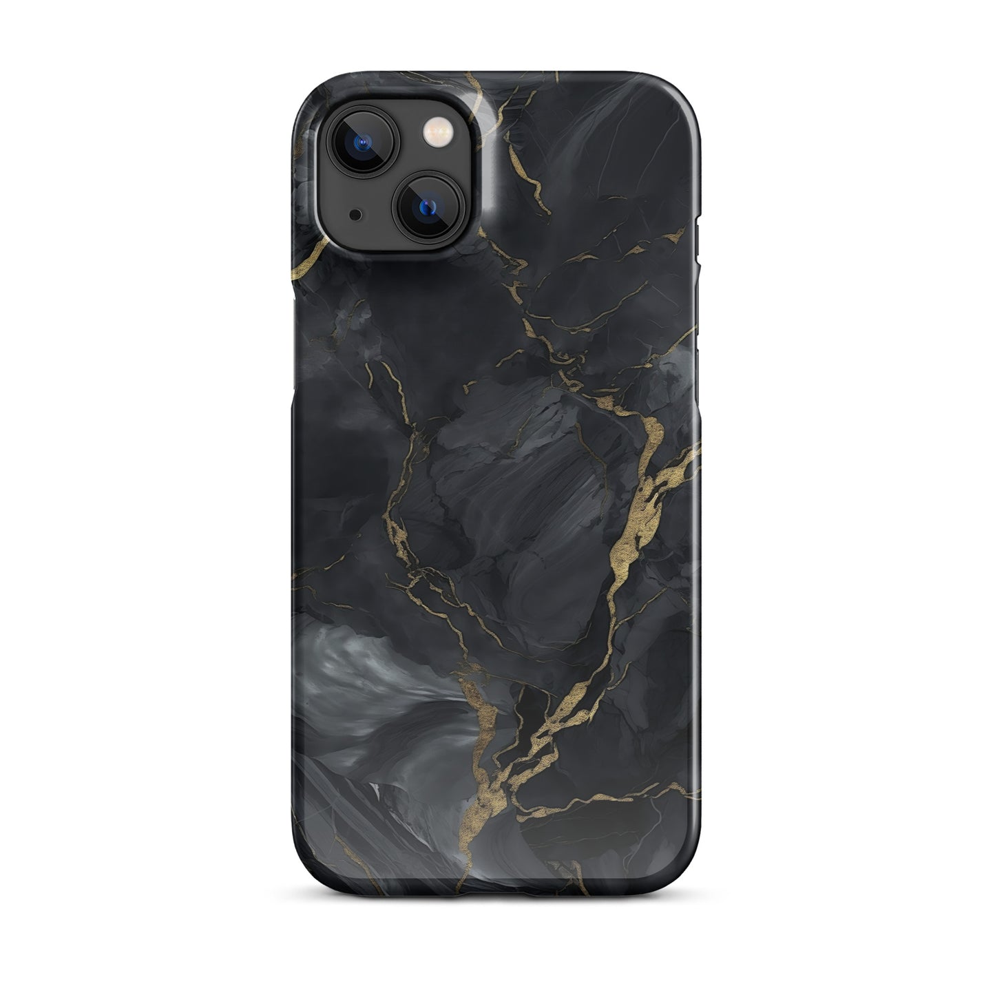 Obsidian Aurum | Black & Gold Marble Design iPhone Case