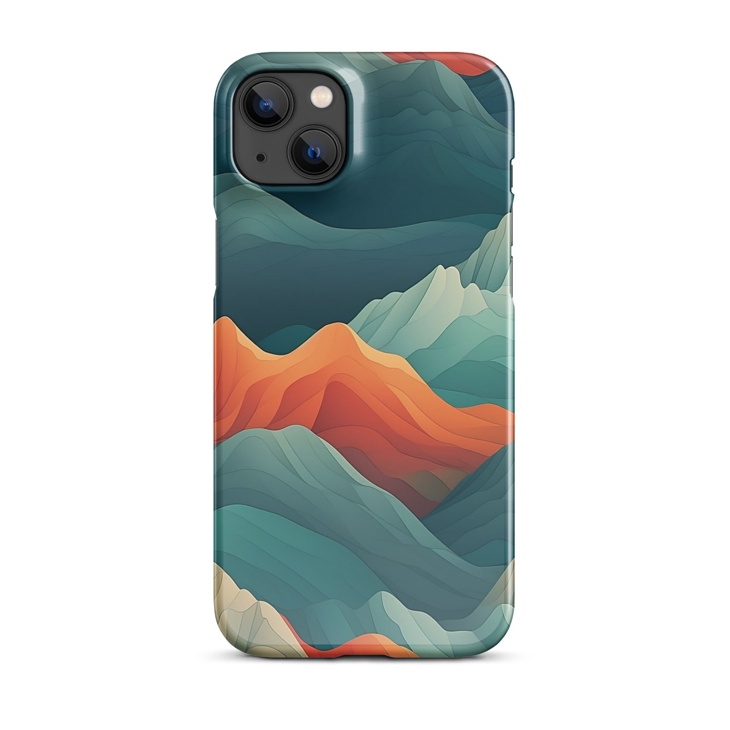 Iridescent Mountains | Multi Color Mountains Design iPhone Case