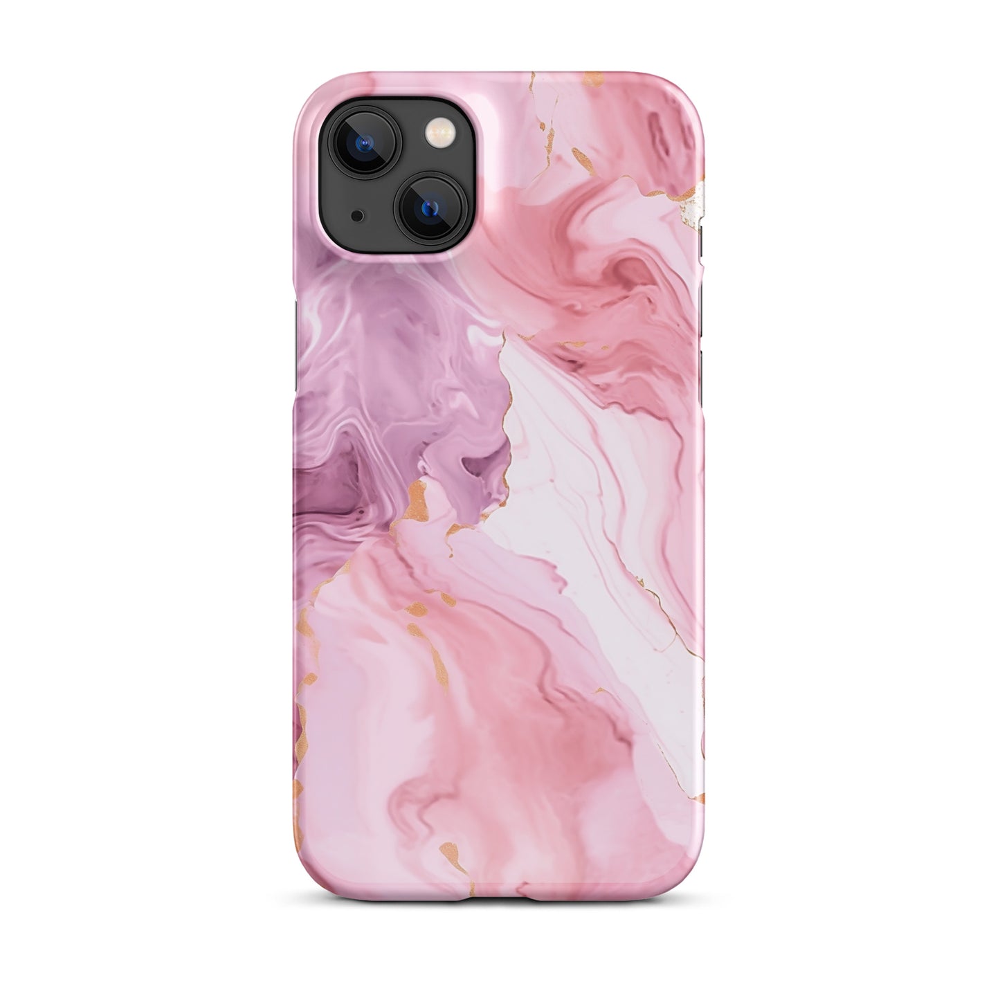 Petal Veins | Pink Marble Color Design iPhone Case