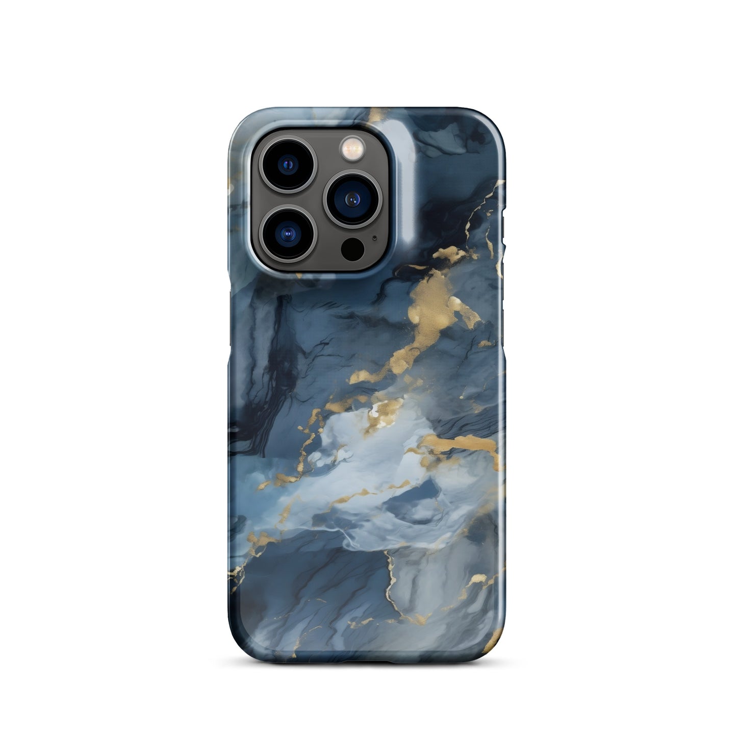 Nightstorm | Dark Blue & Gold Marble iPhone Case