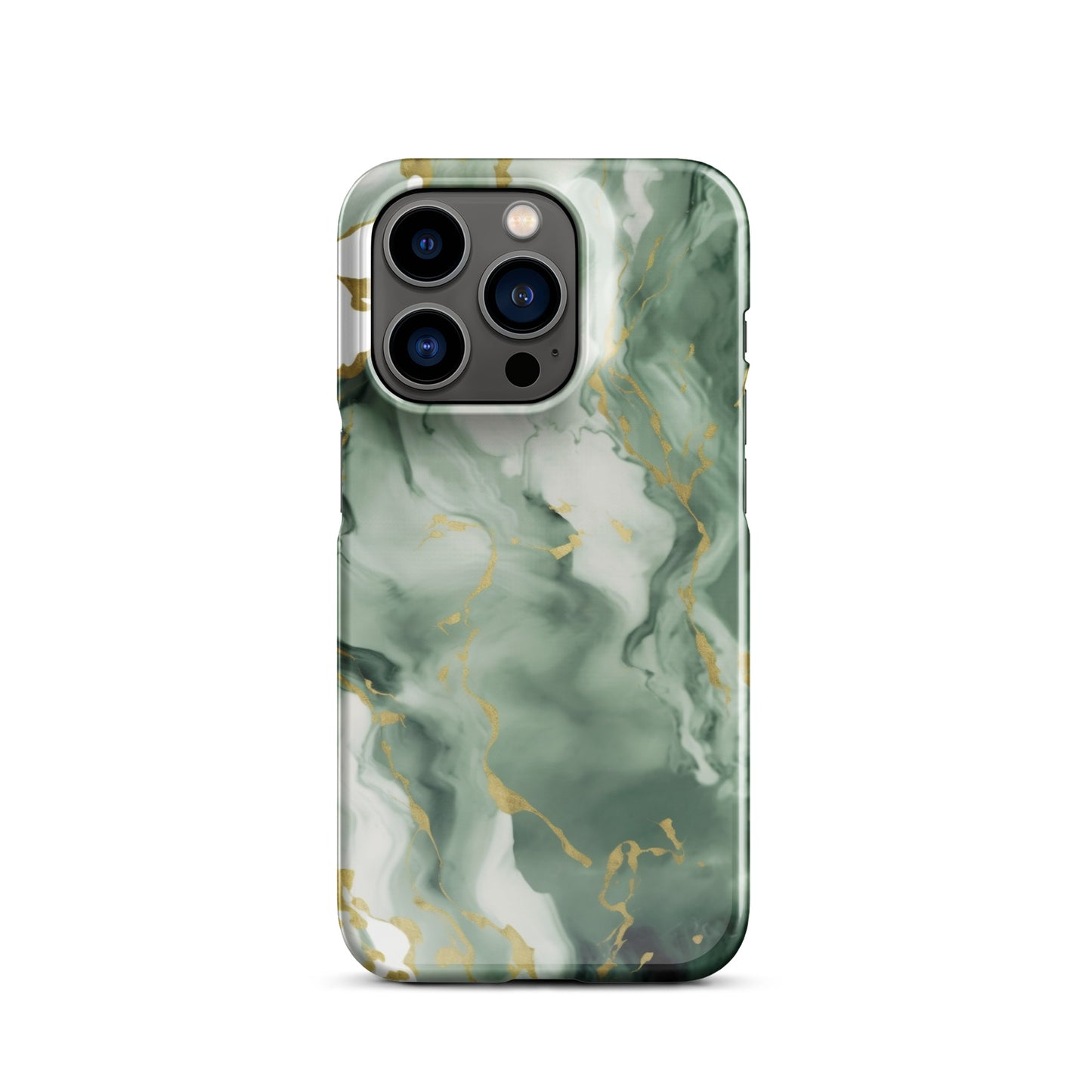 Matcha | Dark Green & Gold iPhone Case