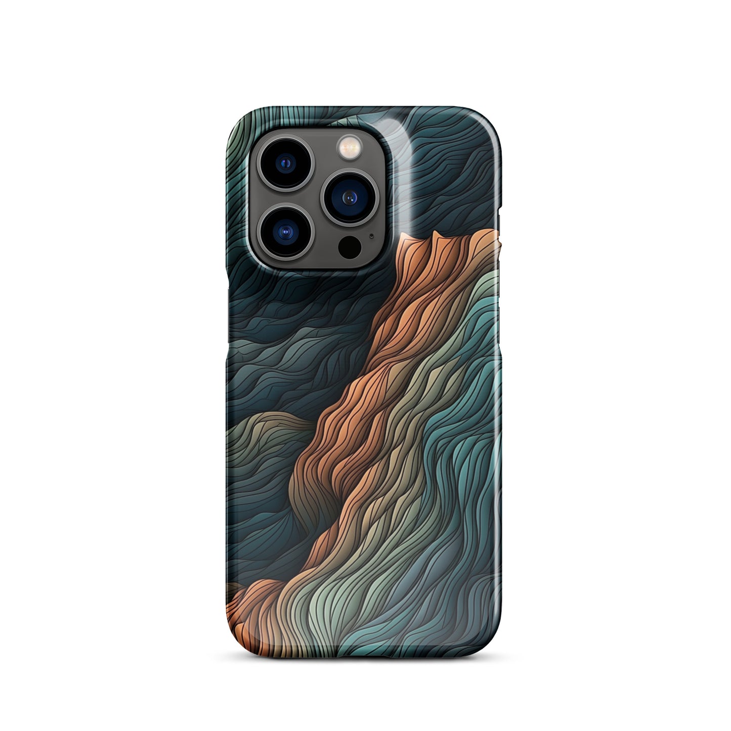 Opulent Ridges | Mountainous Ridges Multi Color Design iPhone Case
