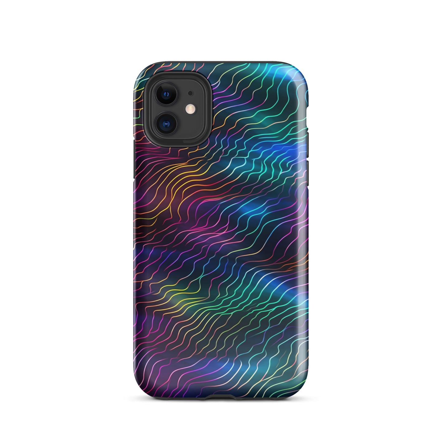 Sonic Resonance | Multi Color Dimension Sound Waves Tough iPhone Case