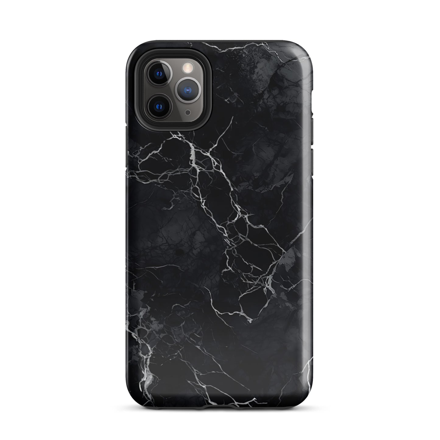 Onyx Opulence | Black Marble Design Tough iPhone Case