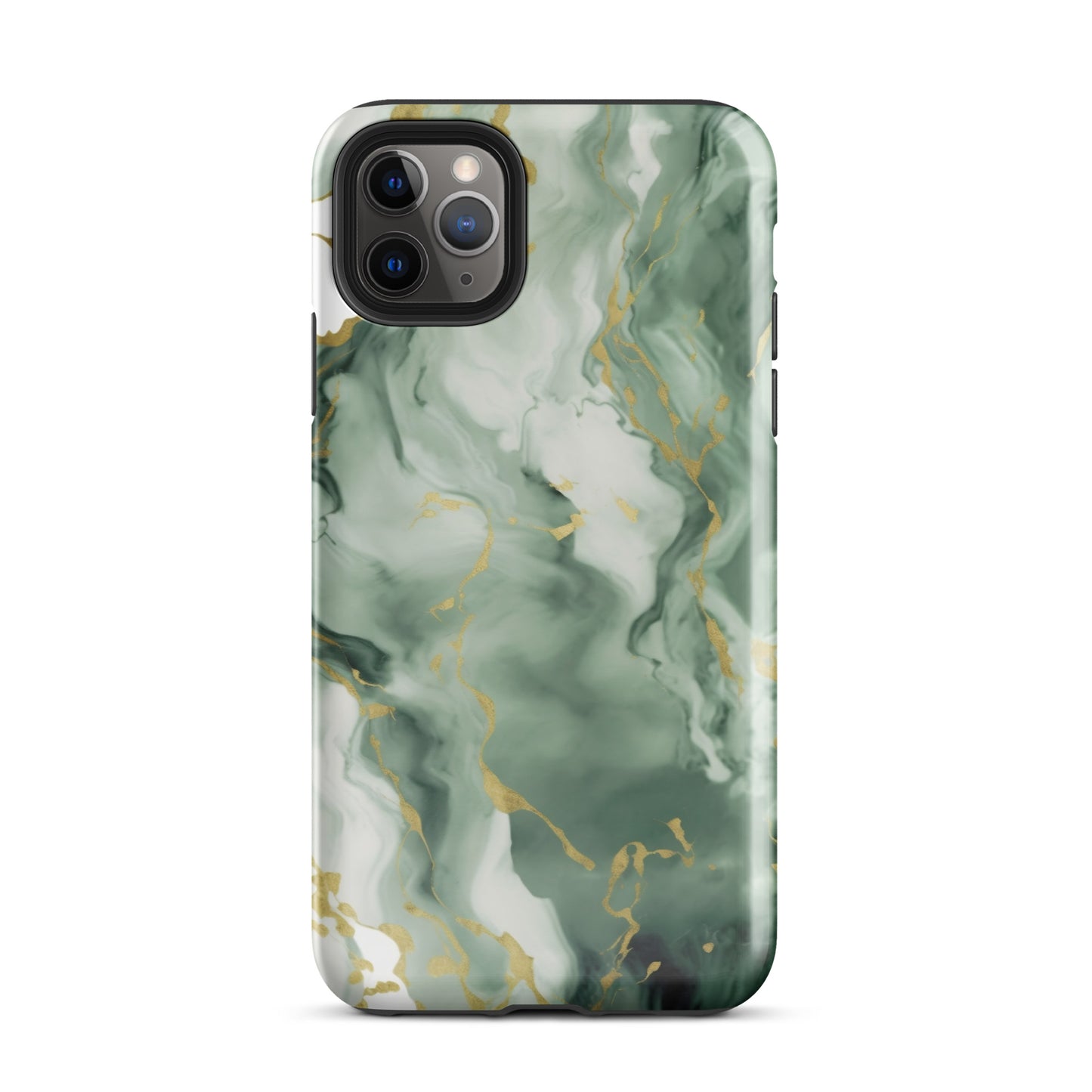 Matcha | Dark Green & Gold Tough iPhone Case
