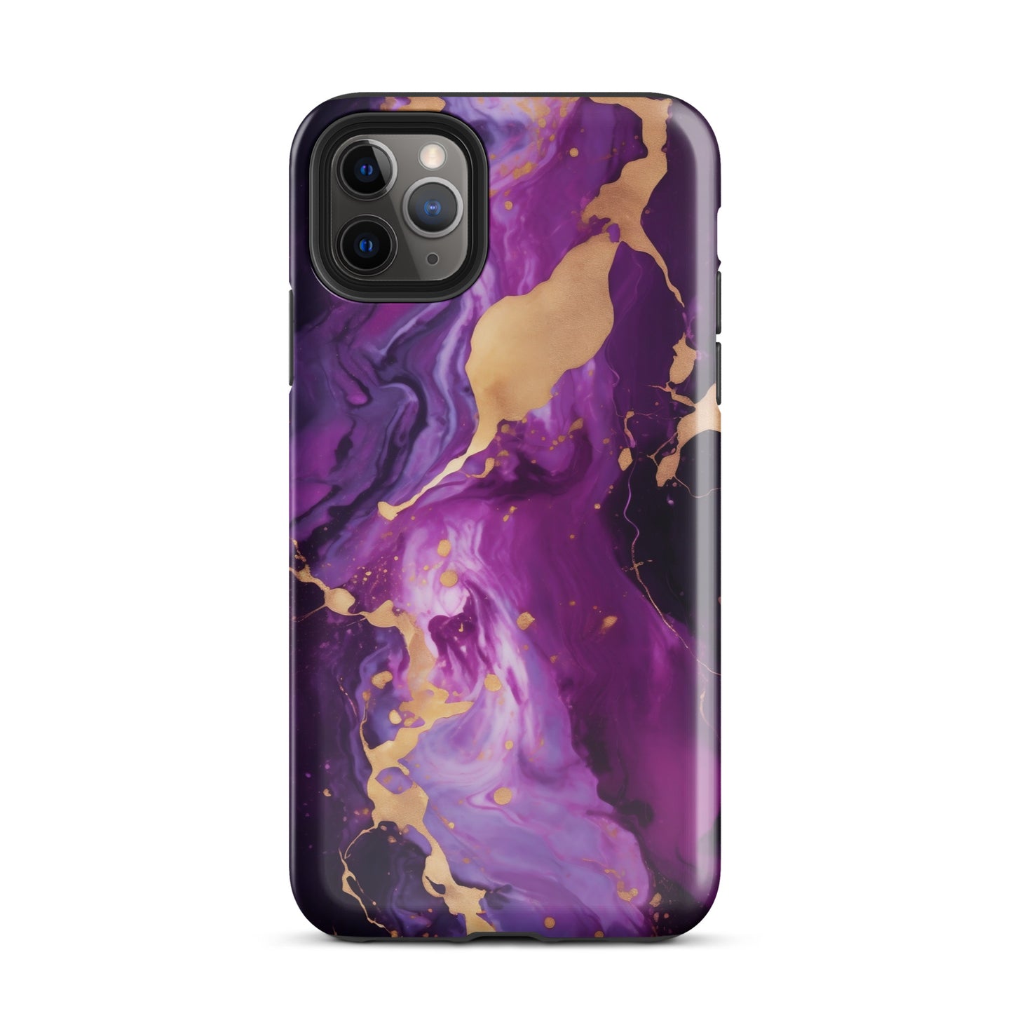 Abyss | Purple & Gold Marble Tough iPhone Case