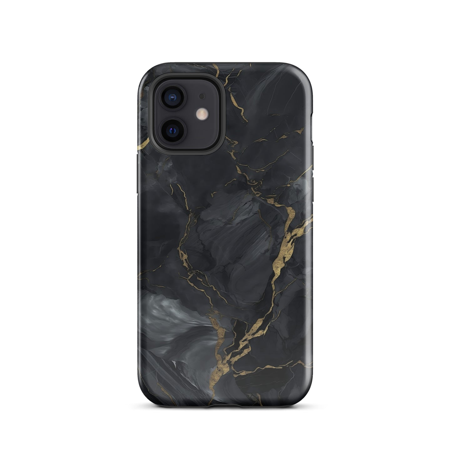 Obsidian Aurum | Black & Gold Marble Design Tough iPhone Case