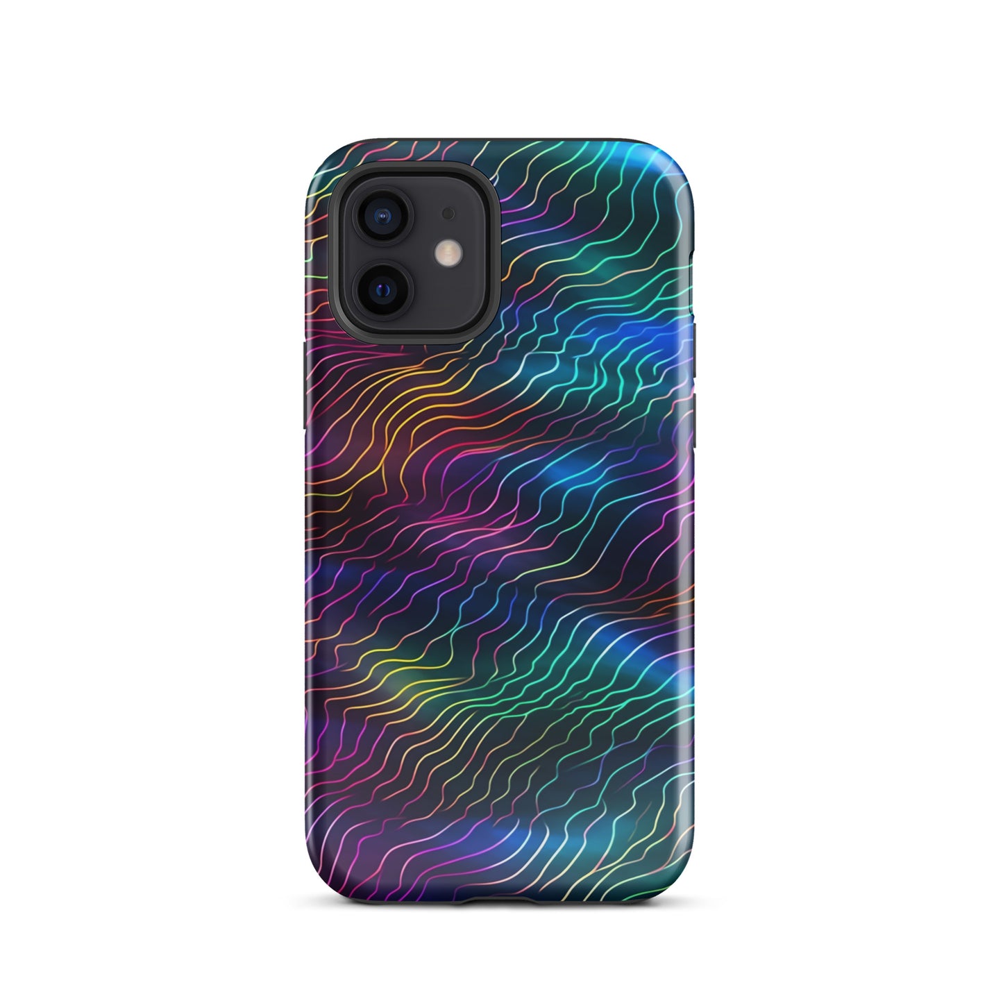 Sonic Resonance | Multi Color Dimension Sound Waves Tough iPhone Case