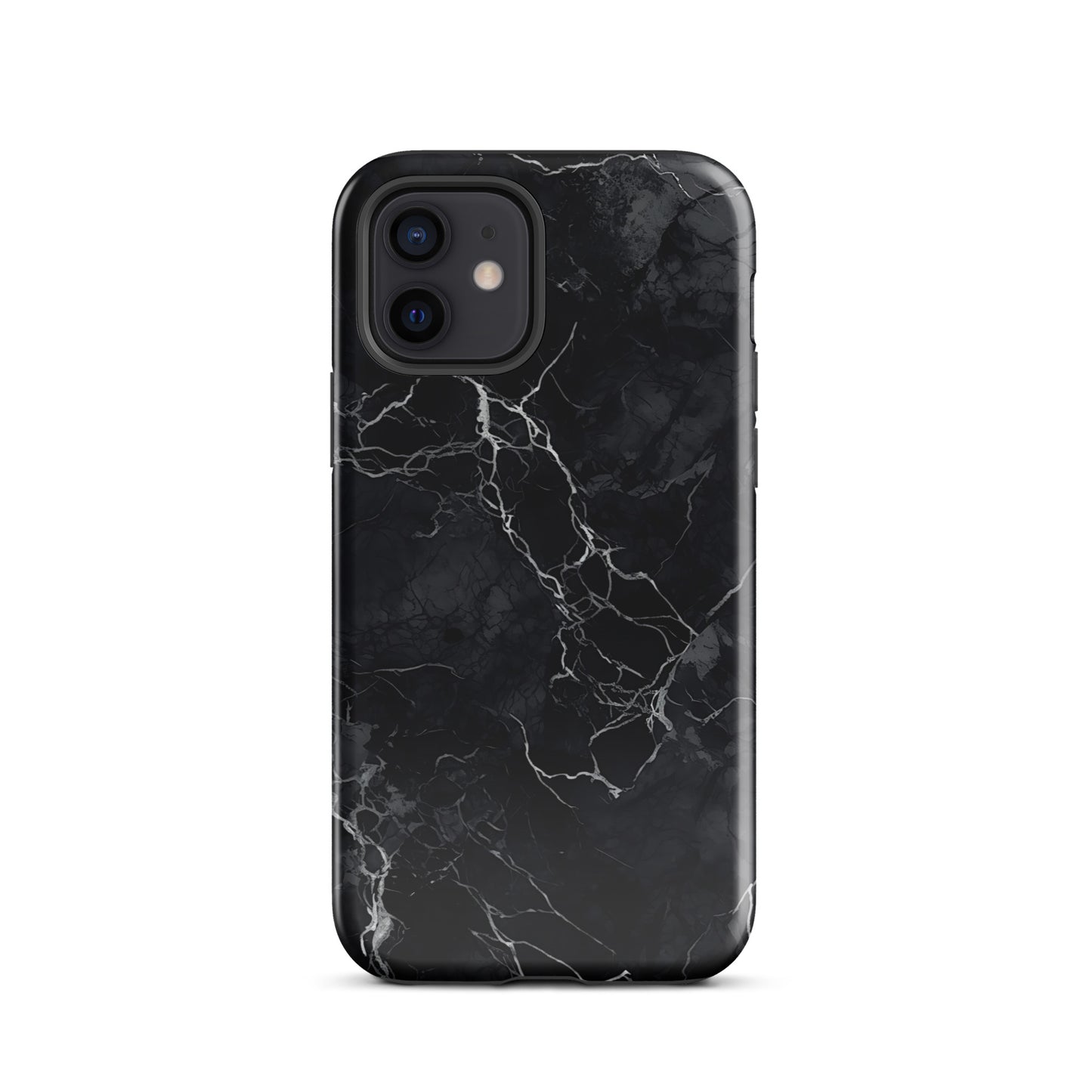 Onyx Opulence | Black Marble Design Tough iPhone Case