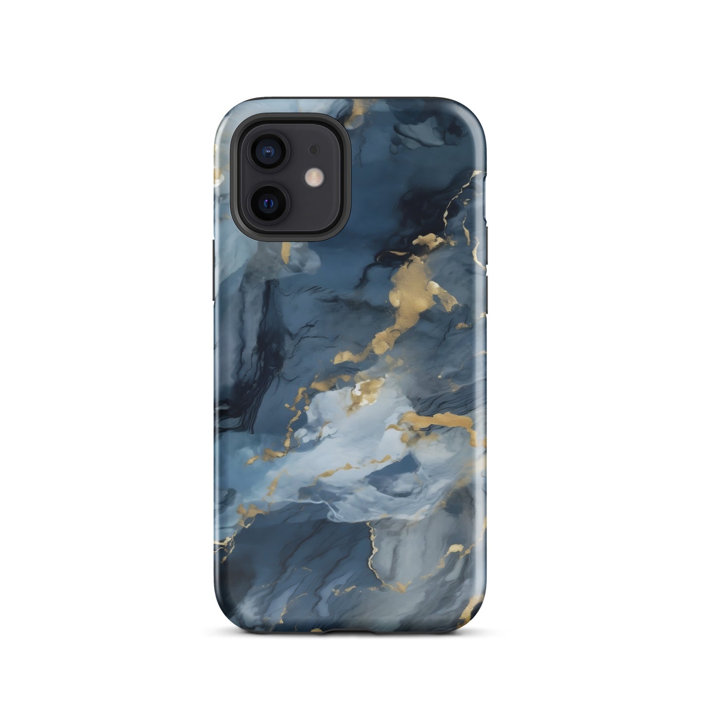 Nightstorm | Dark Blue & Gold Marble Tough iPhone Case