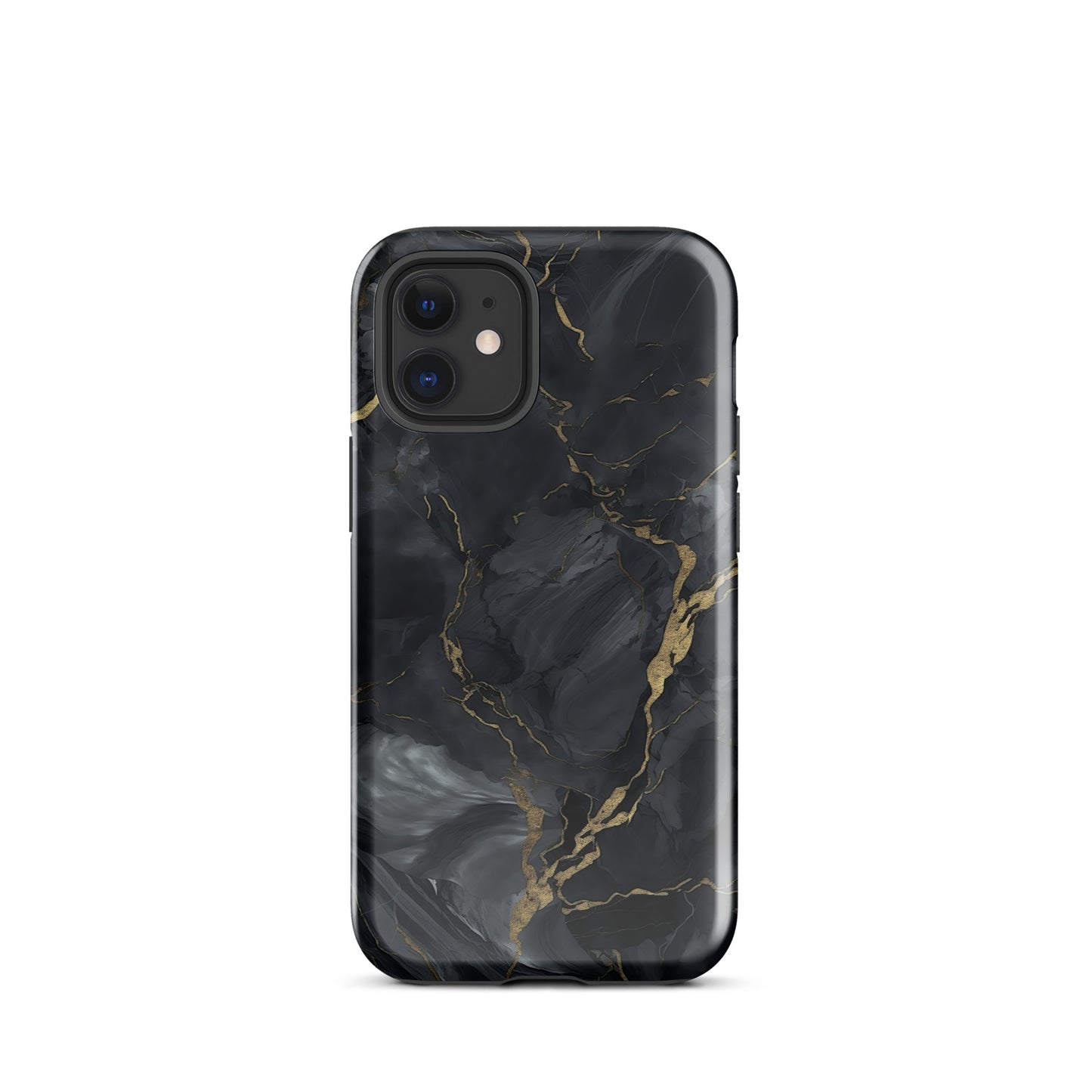 Obsidian Aurum | Black & Gold Marble Design Tough iPhone Case