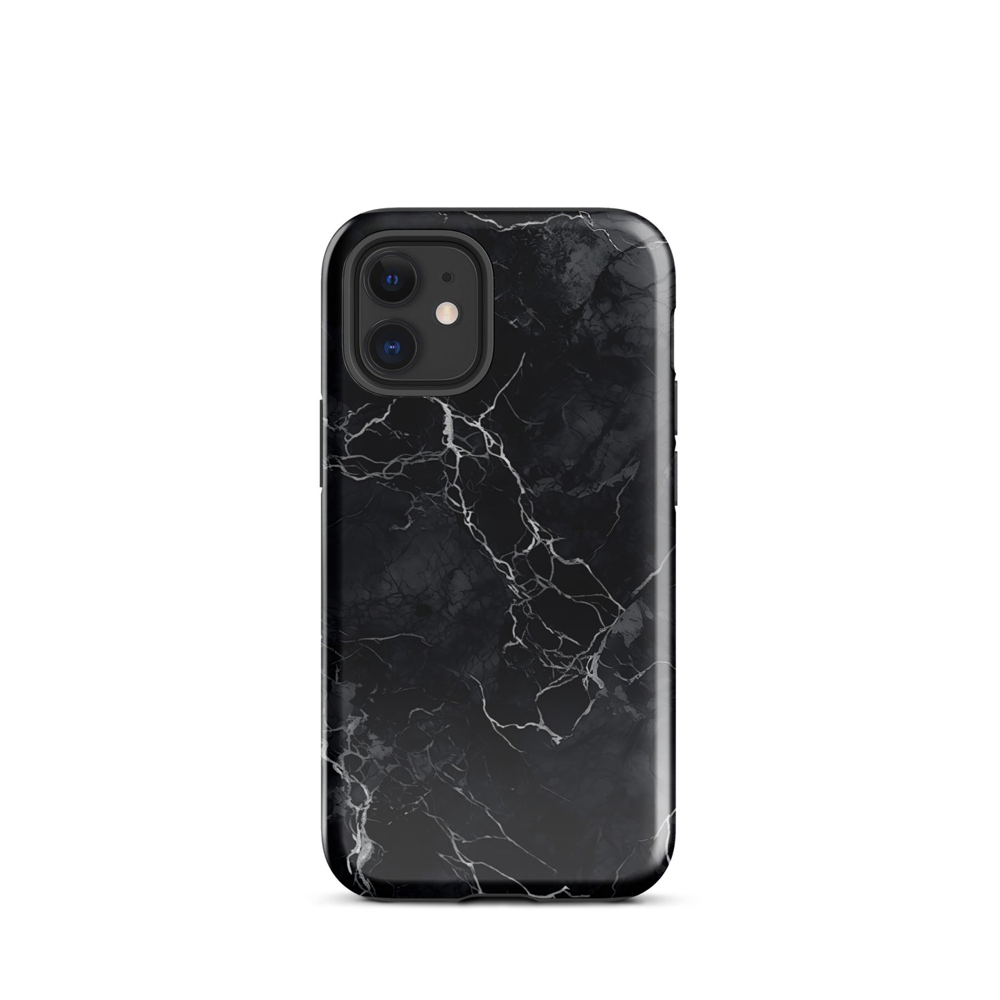 Onyx Opulence | Black Marble Design Tough iPhone Case