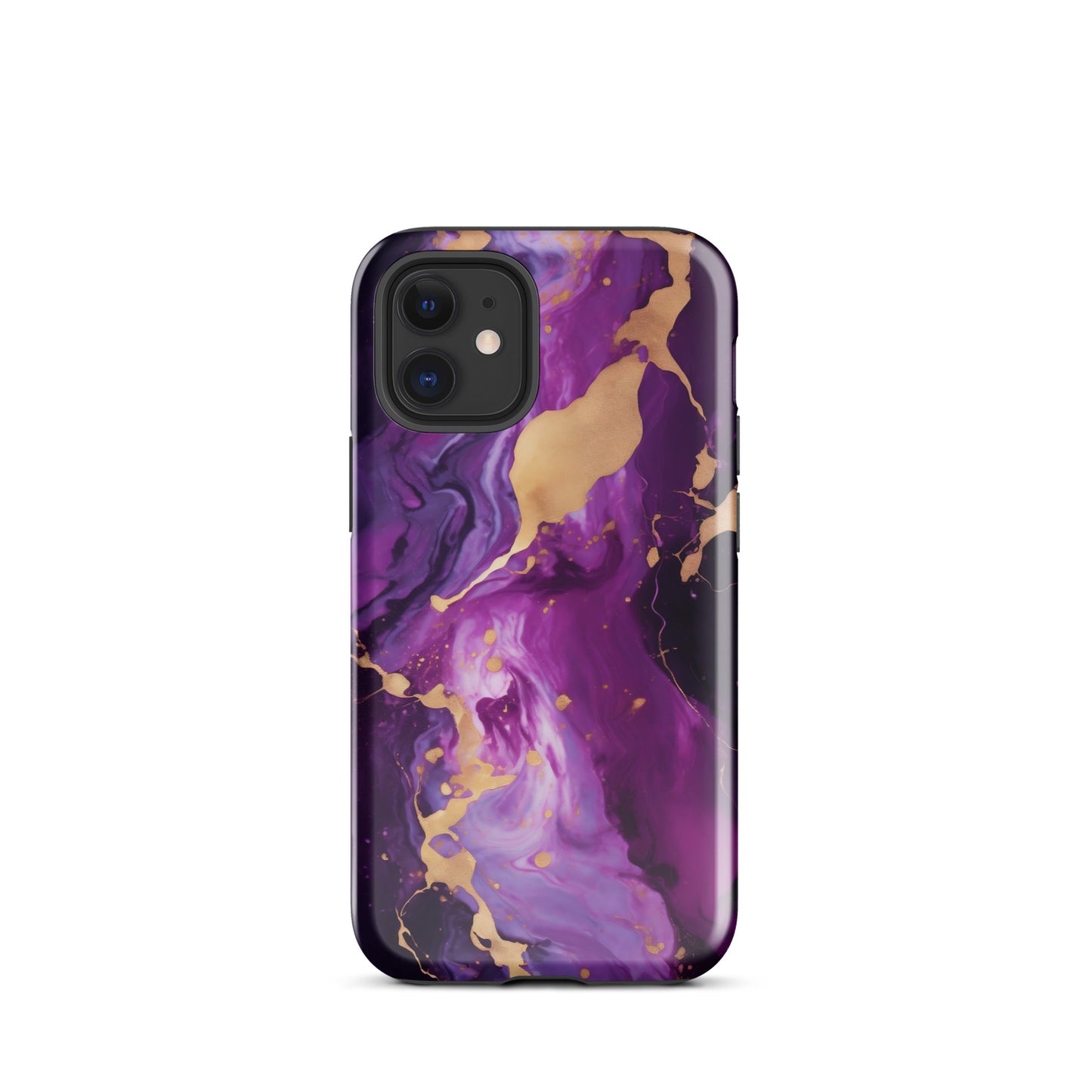 Abyss | Purple & Gold Marble Tough iPhone Case