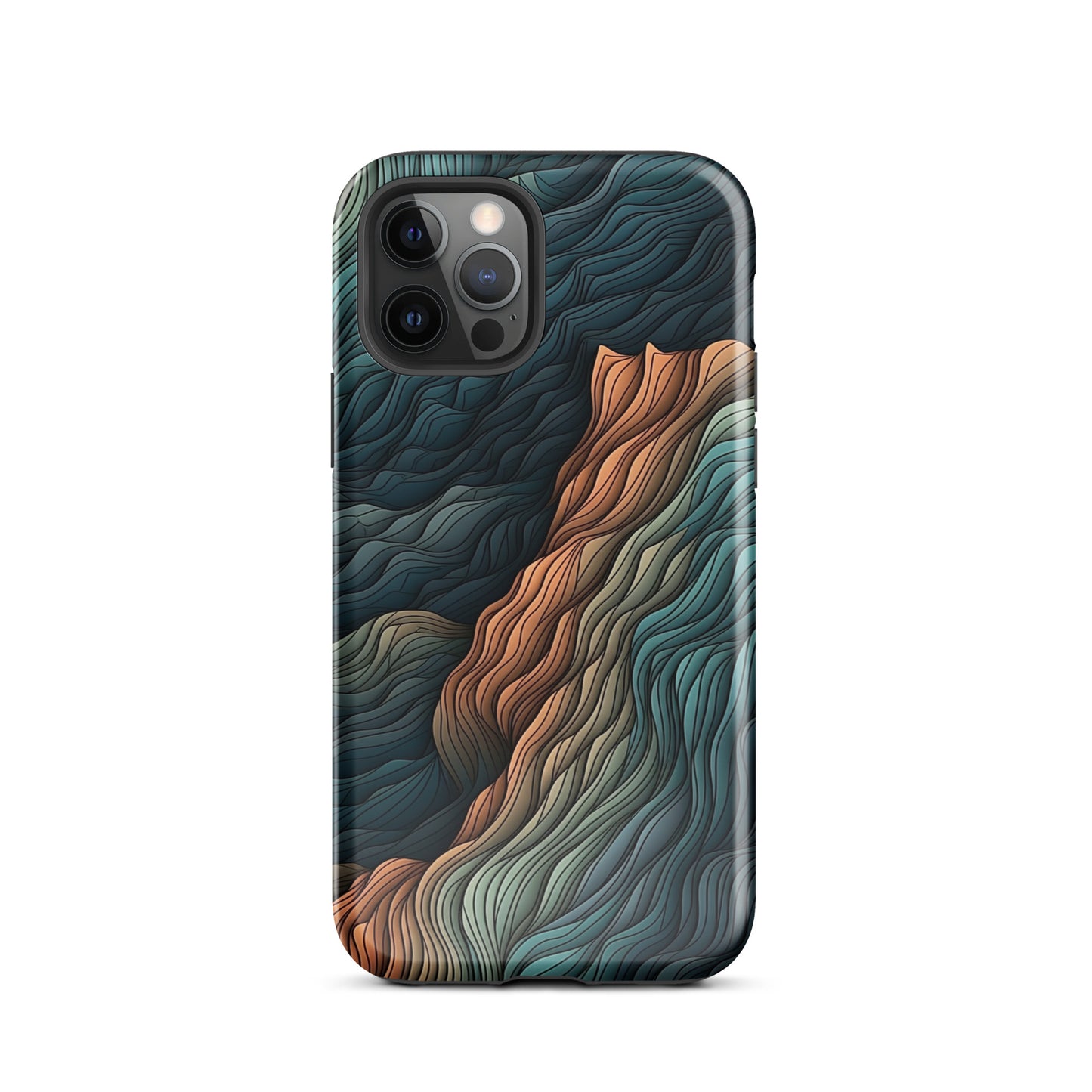 Opulent Ridges | Mountainous Ridges Multi Color Design Tough iPhone Case