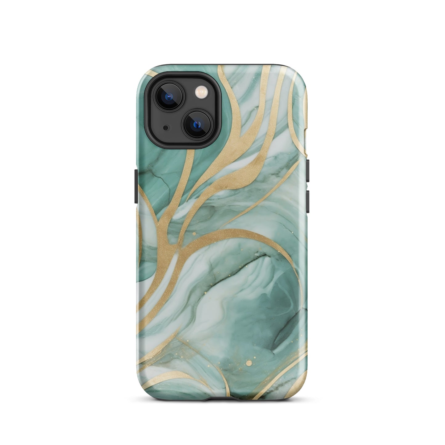 Mint Latte | Green & Gold Tough iPhone Case