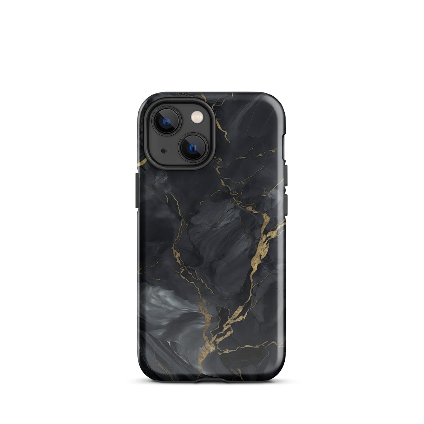Obsidian Aurum | Black & Gold Marble Design Tough iPhone Case