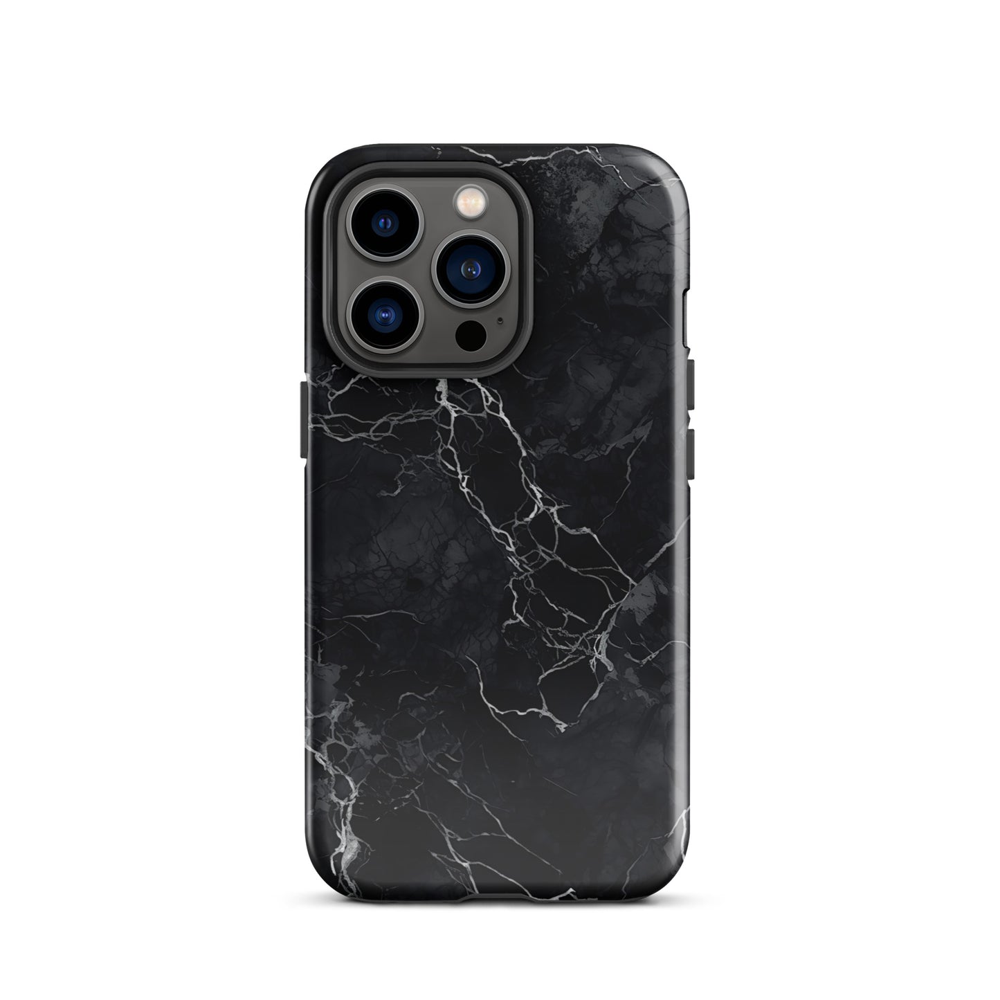 Onyx Opulence | Black Marble Design Tough iPhone Case