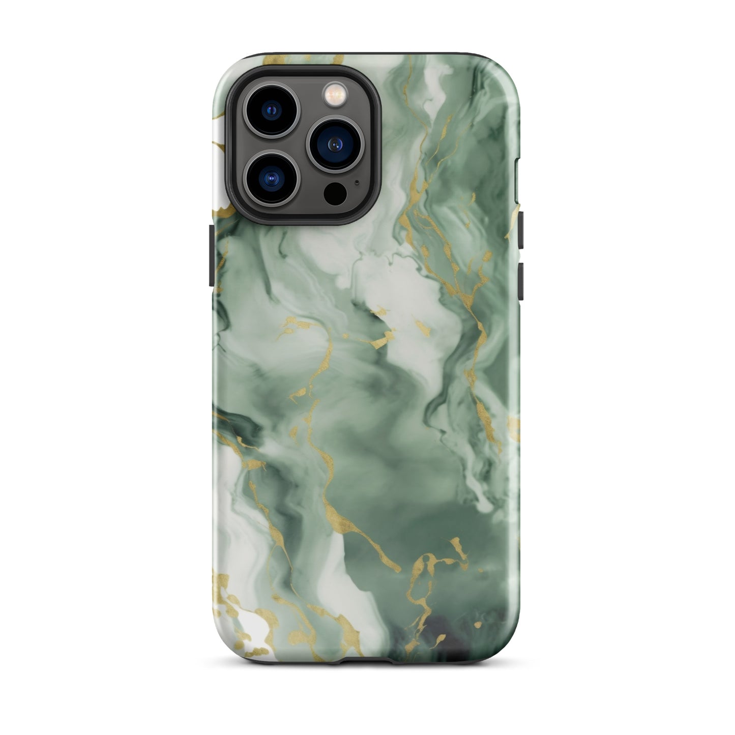 Matcha | Dark Green & Gold Tough iPhone Case
