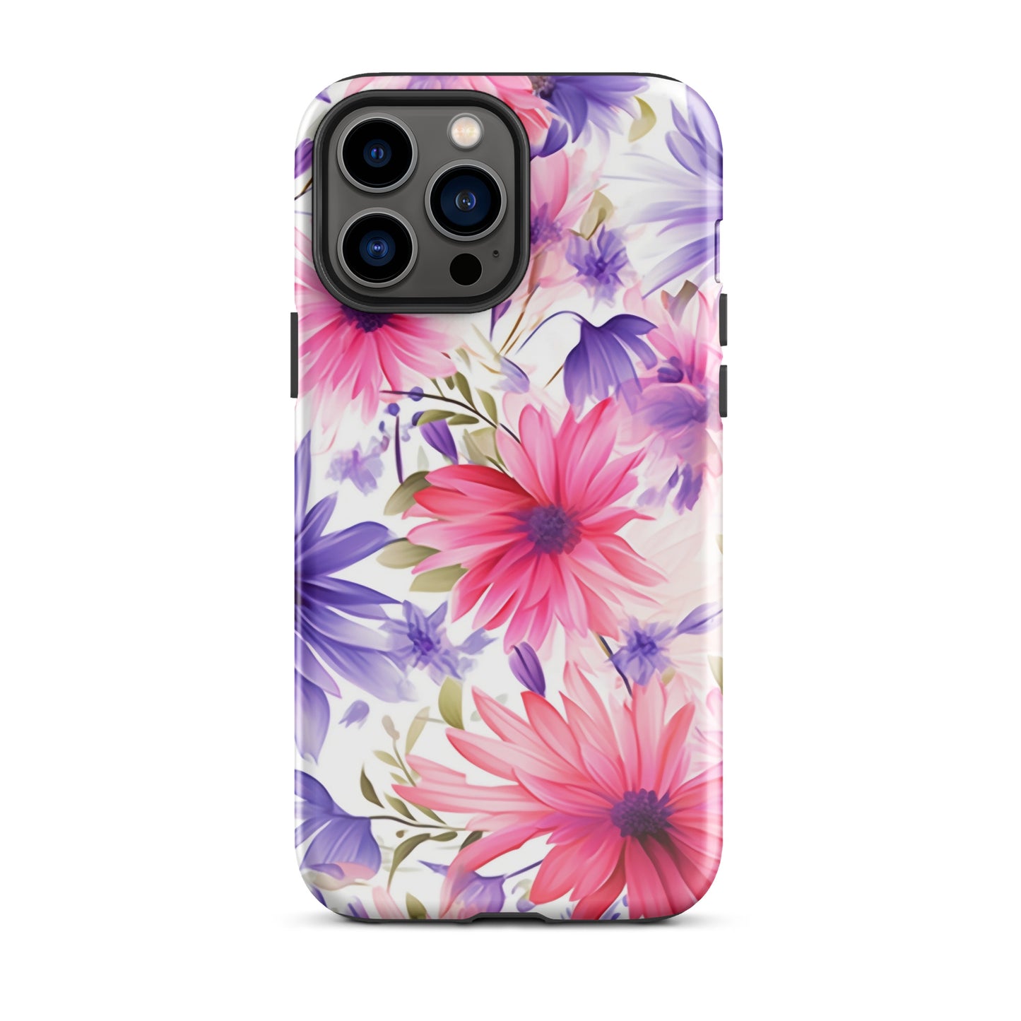 Blossom Ballet | Pink & Purple Flower Tough iPhone Case