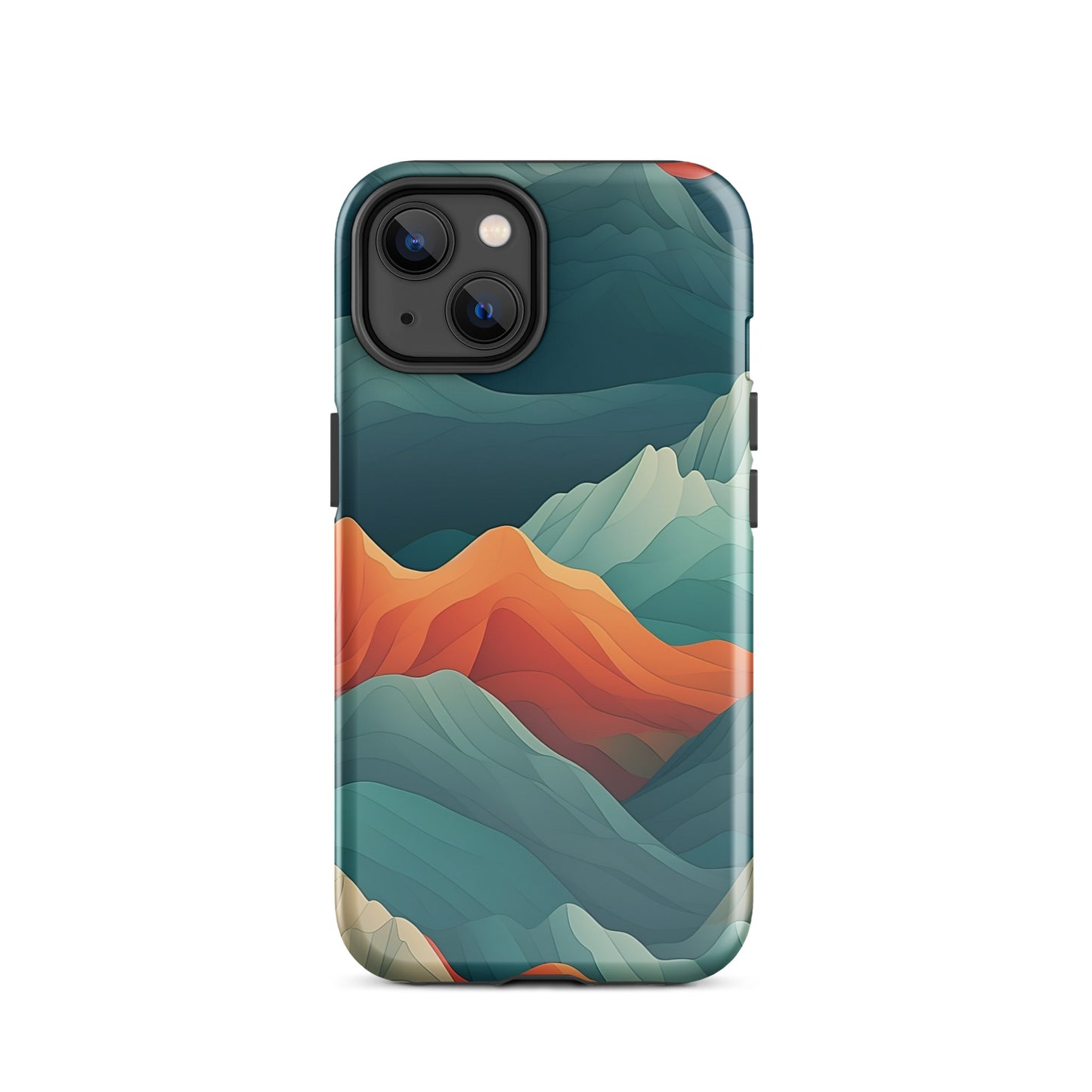 Iridescent Mountains | Multi Color Mountains Design Tough iPhone Case
