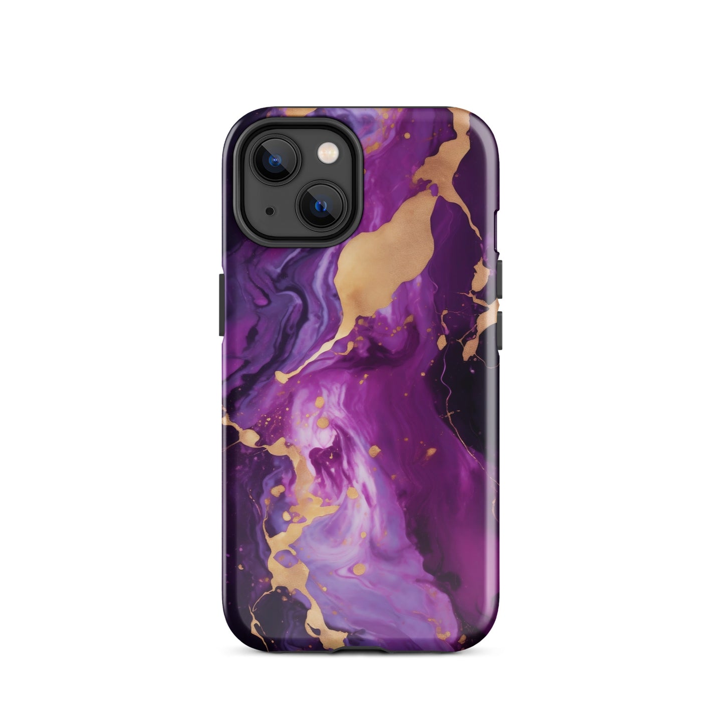 Abyss | Purple & Gold Marble Tough iPhone Case