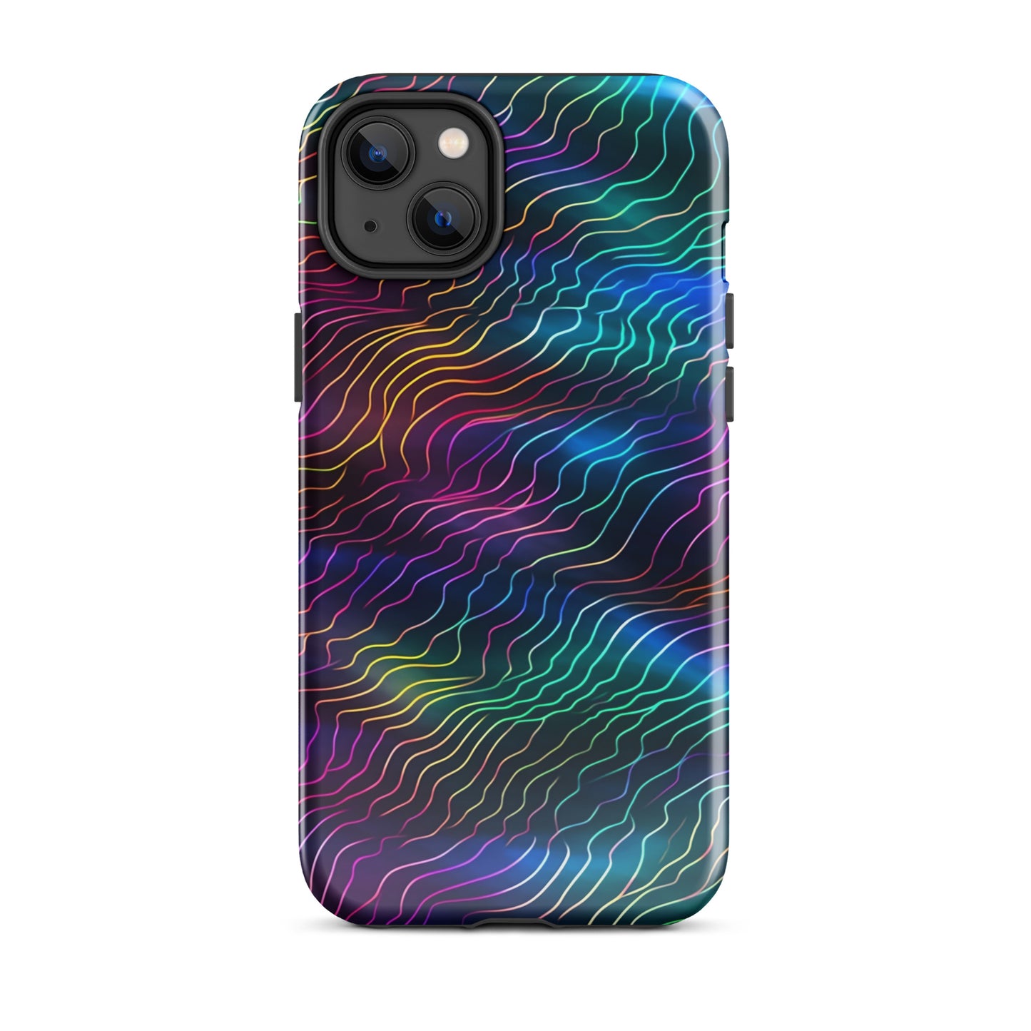 Sonic Resonance | Multi Color Dimension Sound Waves Tough iPhone Case