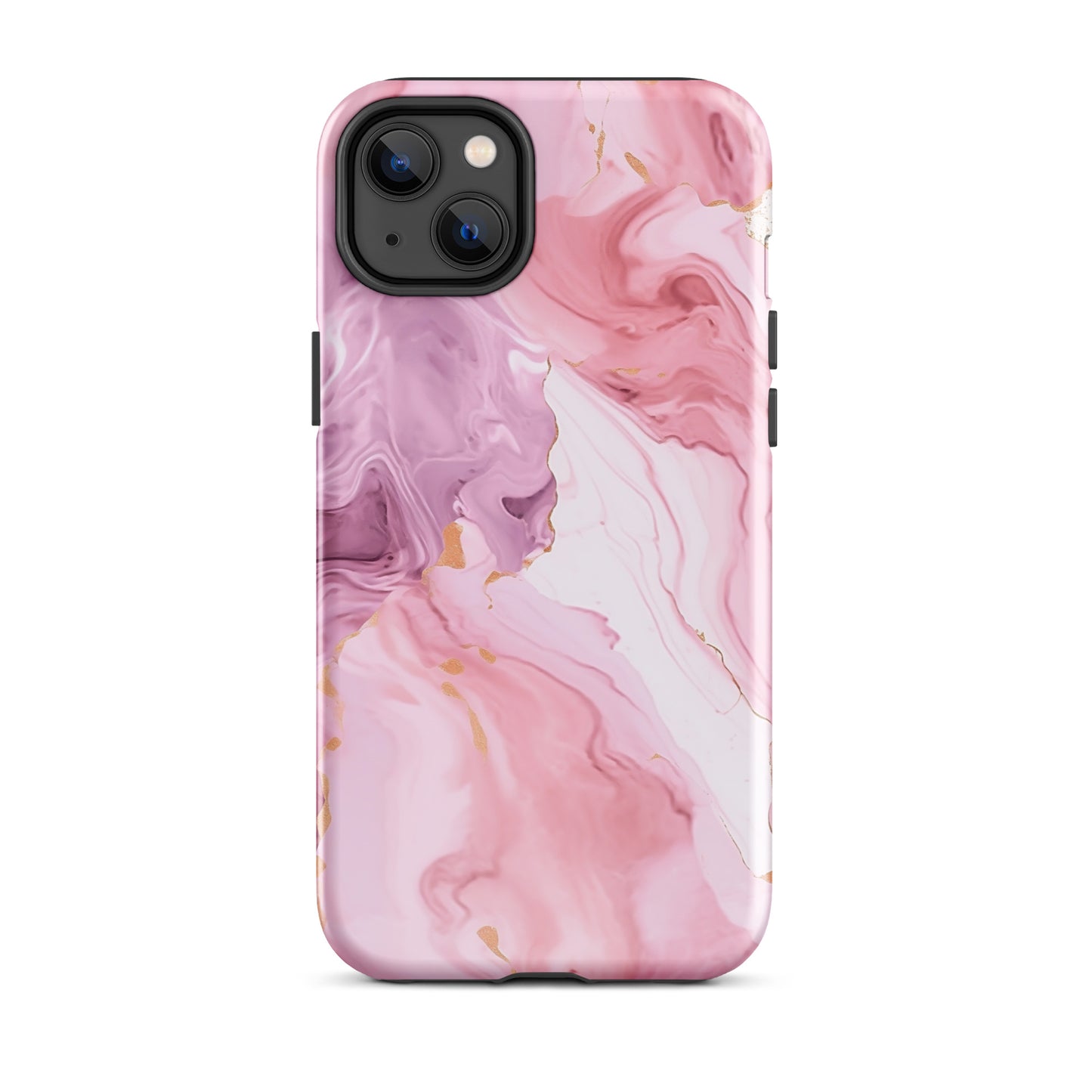 Petal Veins | Pink Marble Color Designs Tough iPhone Case