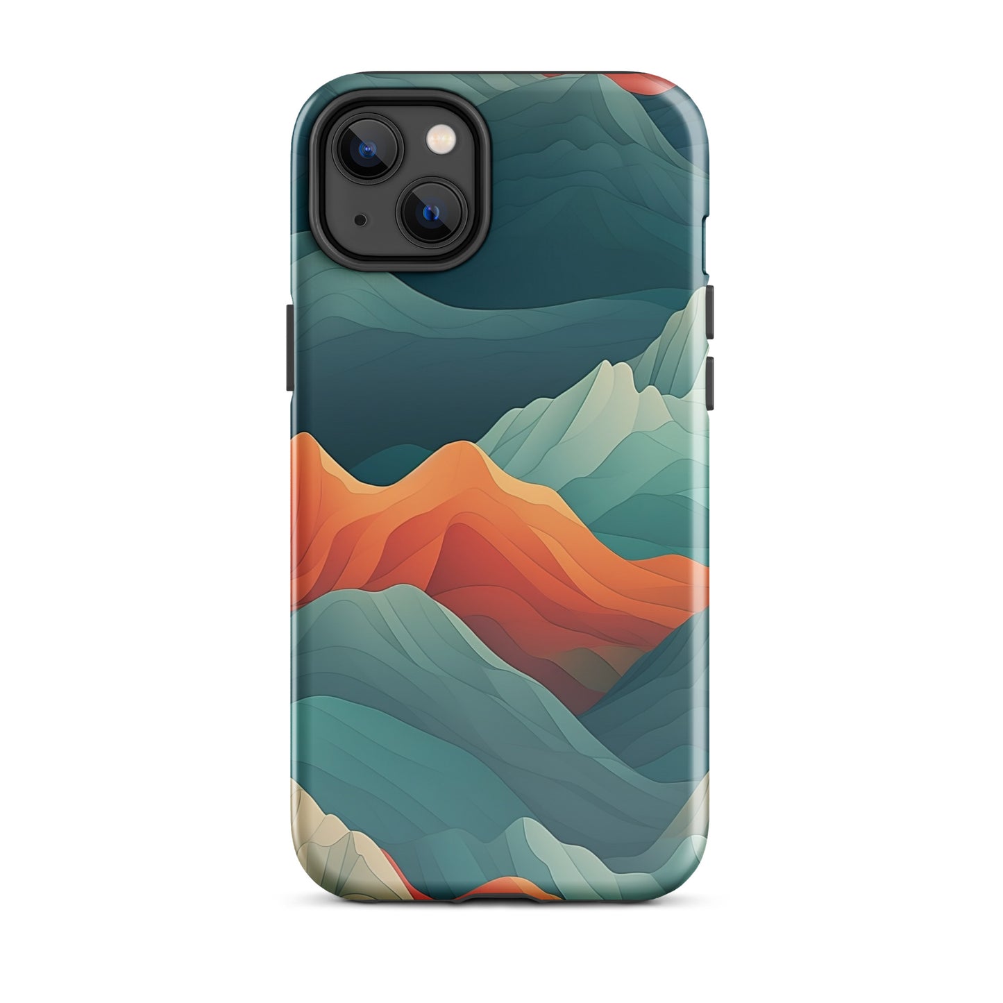 Iridescent Mountains | Multi Color Mountains Design Tough iPhone Case