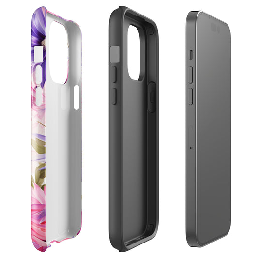 Blossom Ballet | Pink & Purple Flower Tough iPhone Case