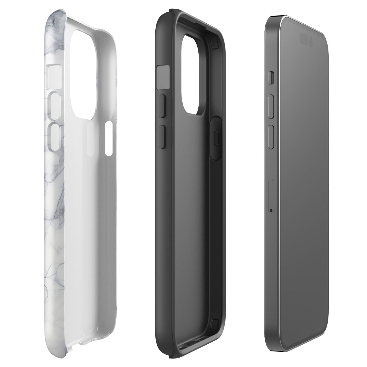 Ethereal | White & Grey Marble Design Tough iPhone Case